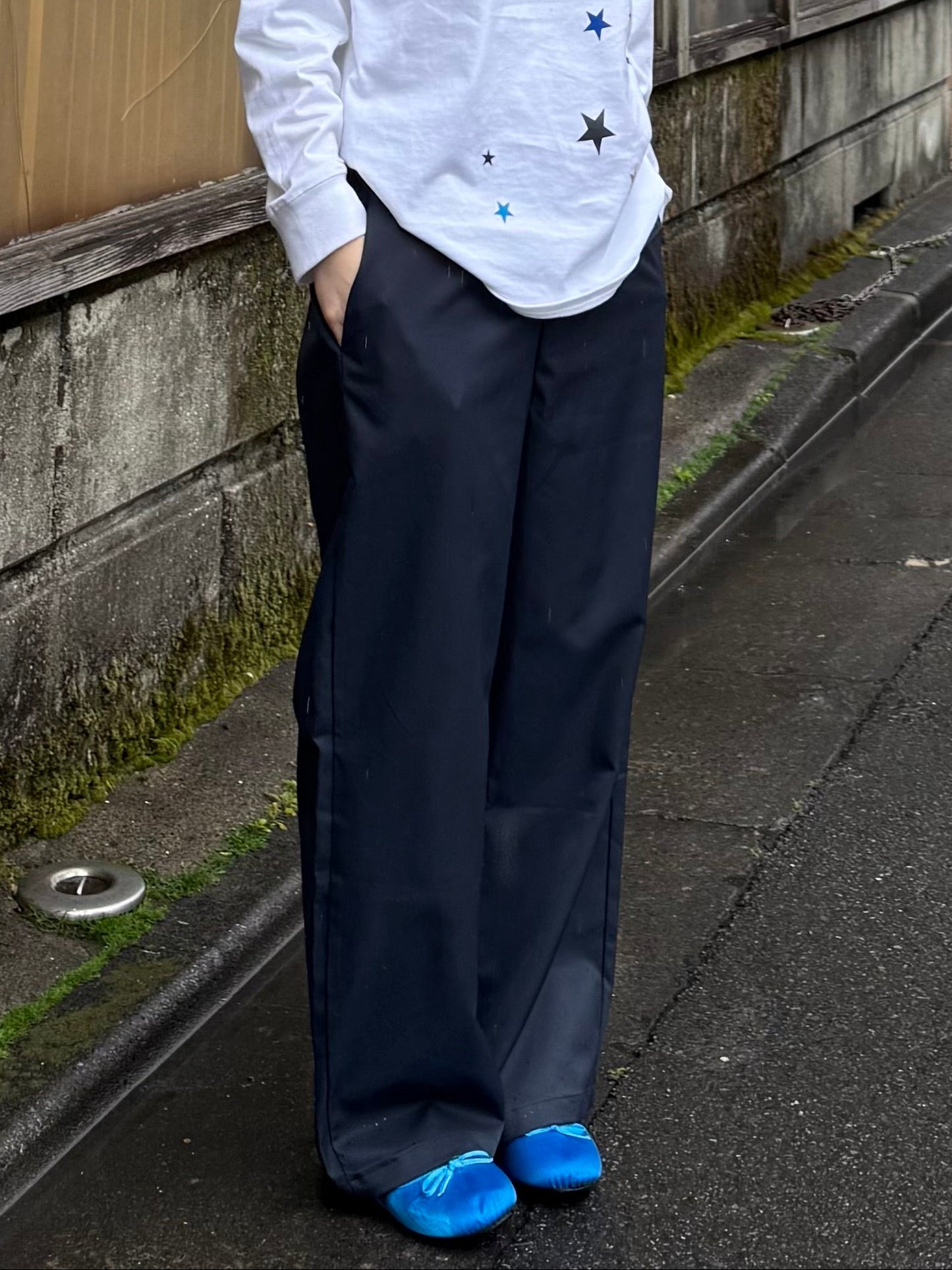 ネイビーストレートパンツ DPA43753