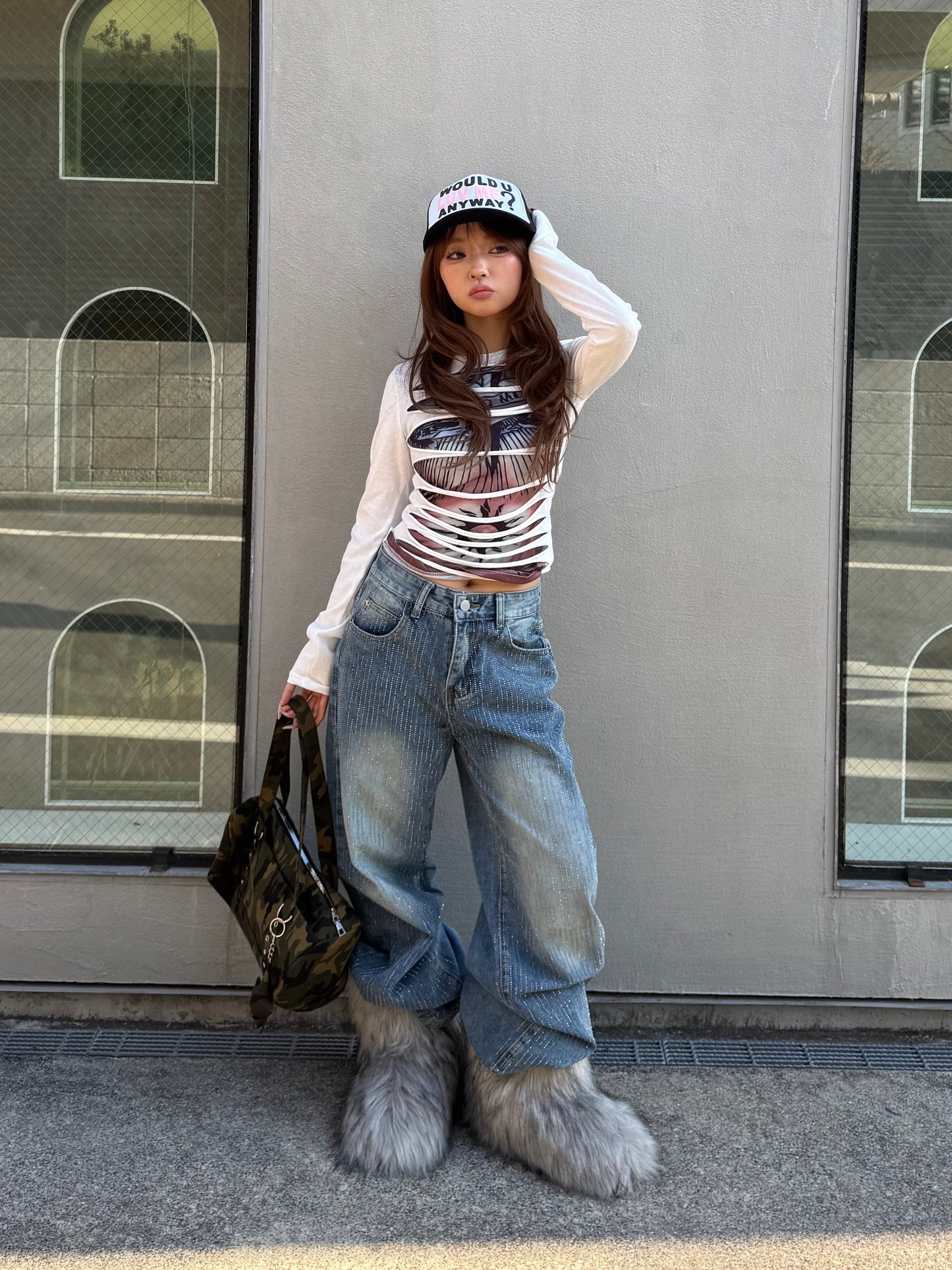 グリッターストーンデニムパンツ DPB86207