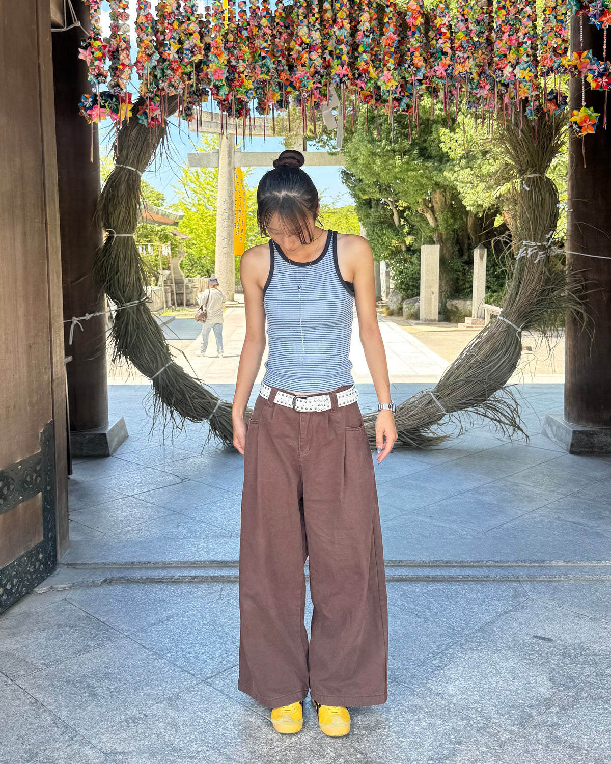 ブラウンワイドパンツ DPC07032