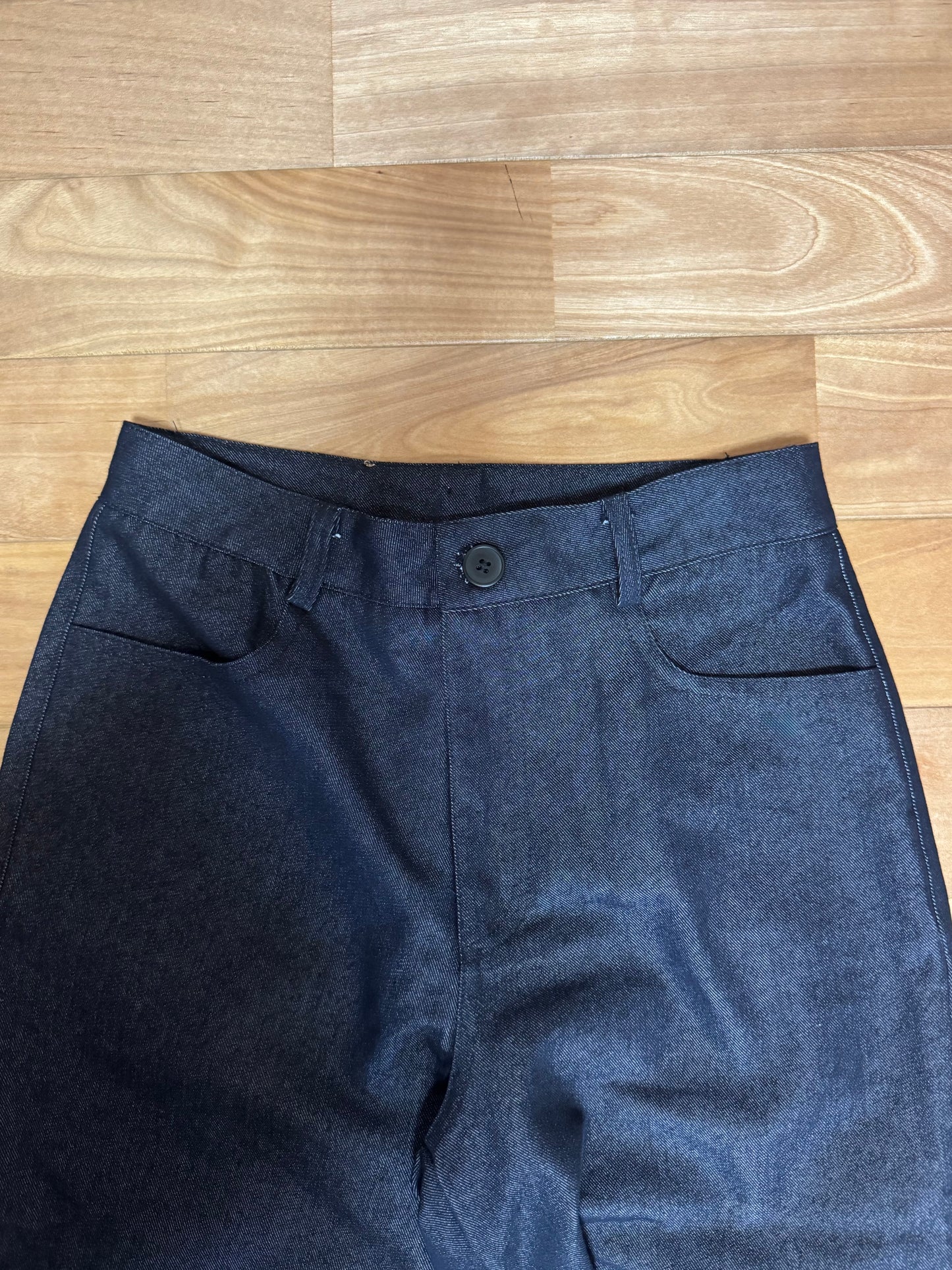 バックポケットステッチワイドデニムパンツ DPC07024