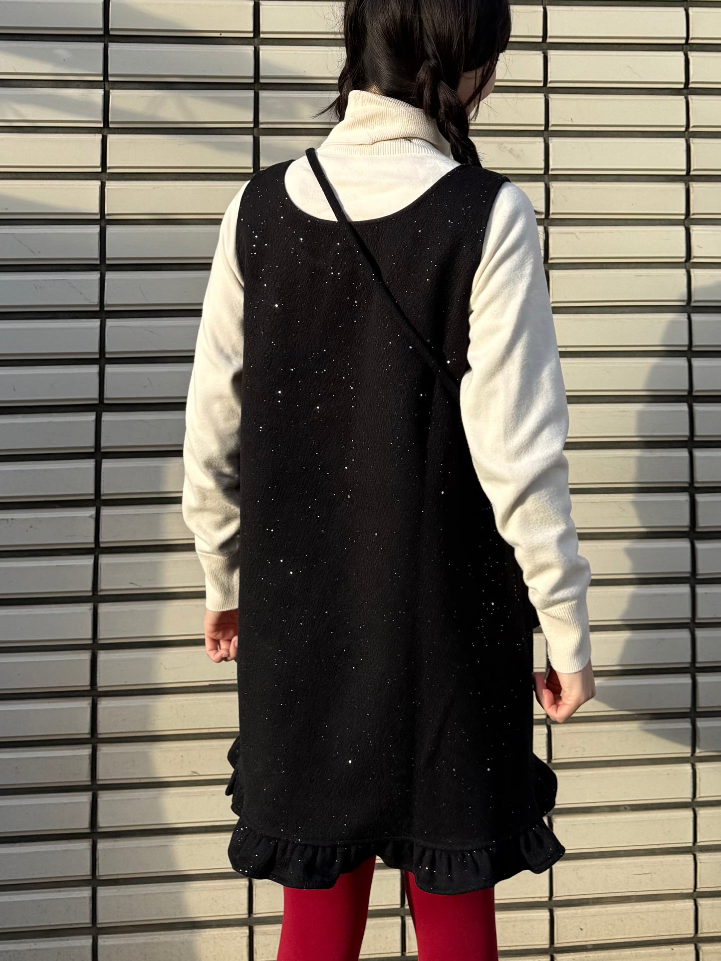 グリッターフリルワンピース&ミニバッグ DPA43724