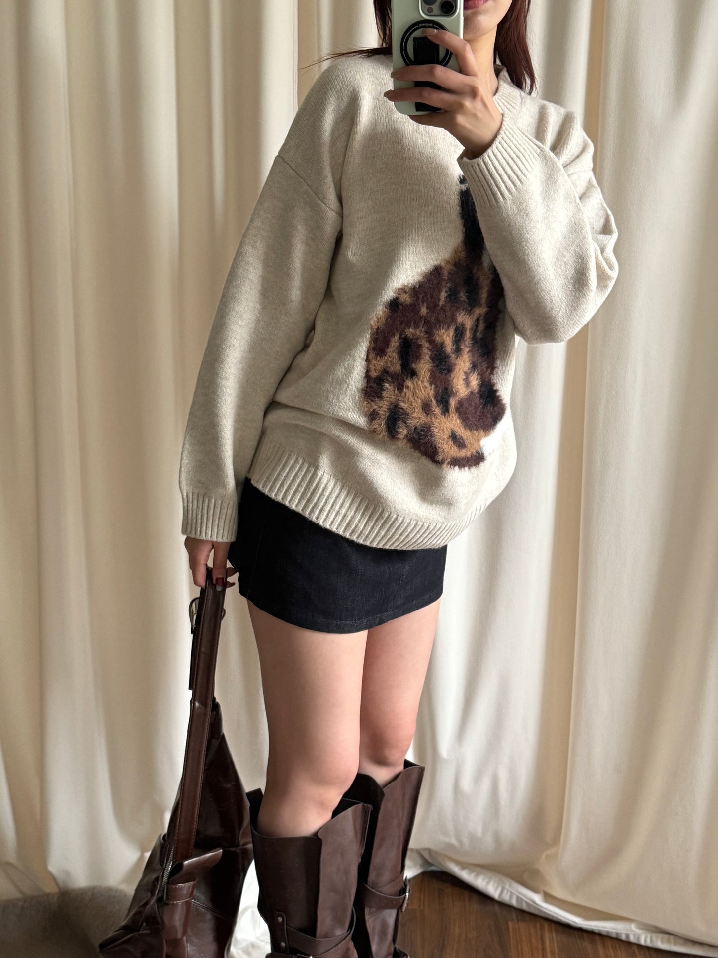 ベルト付きデニムライクミニスカート DPB91107