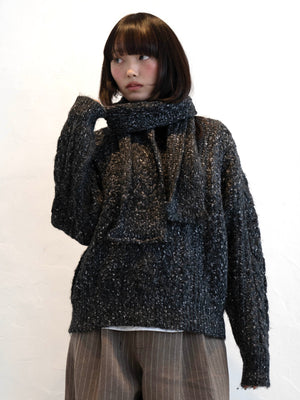 マフラー付きマーブルニット DPC02002