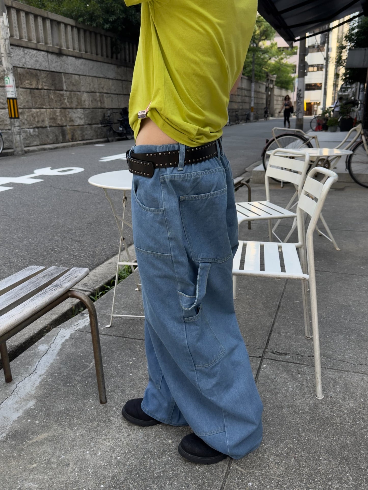 カジュアルダブルニーデニムパンツ DPB85570