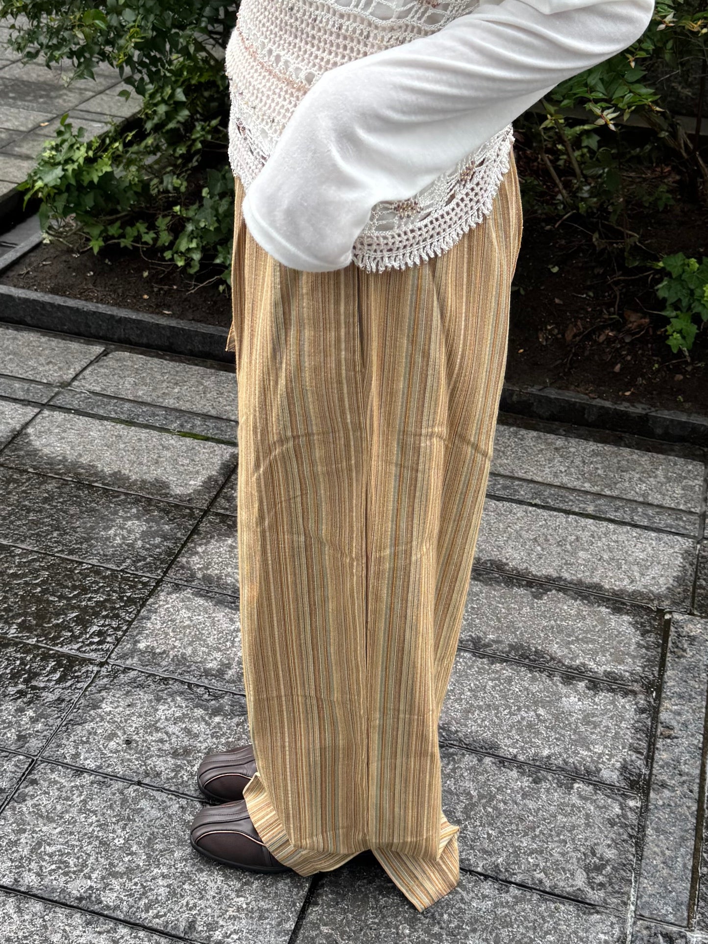 ソフトリネンストライプパンツ DPC03077