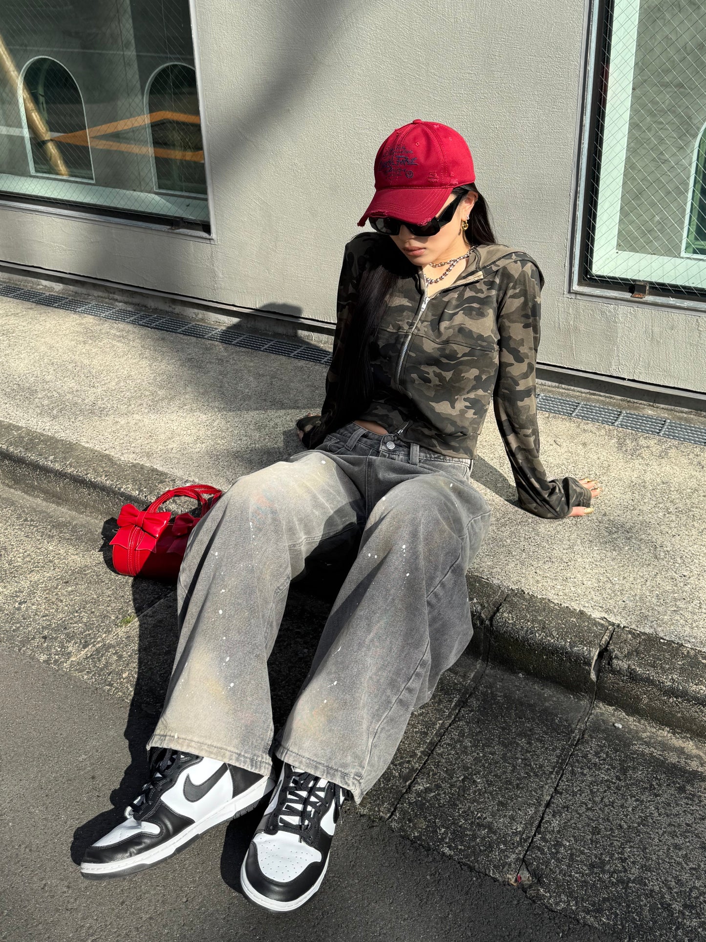 バルーンペイントデニムパンツ DPB86041
