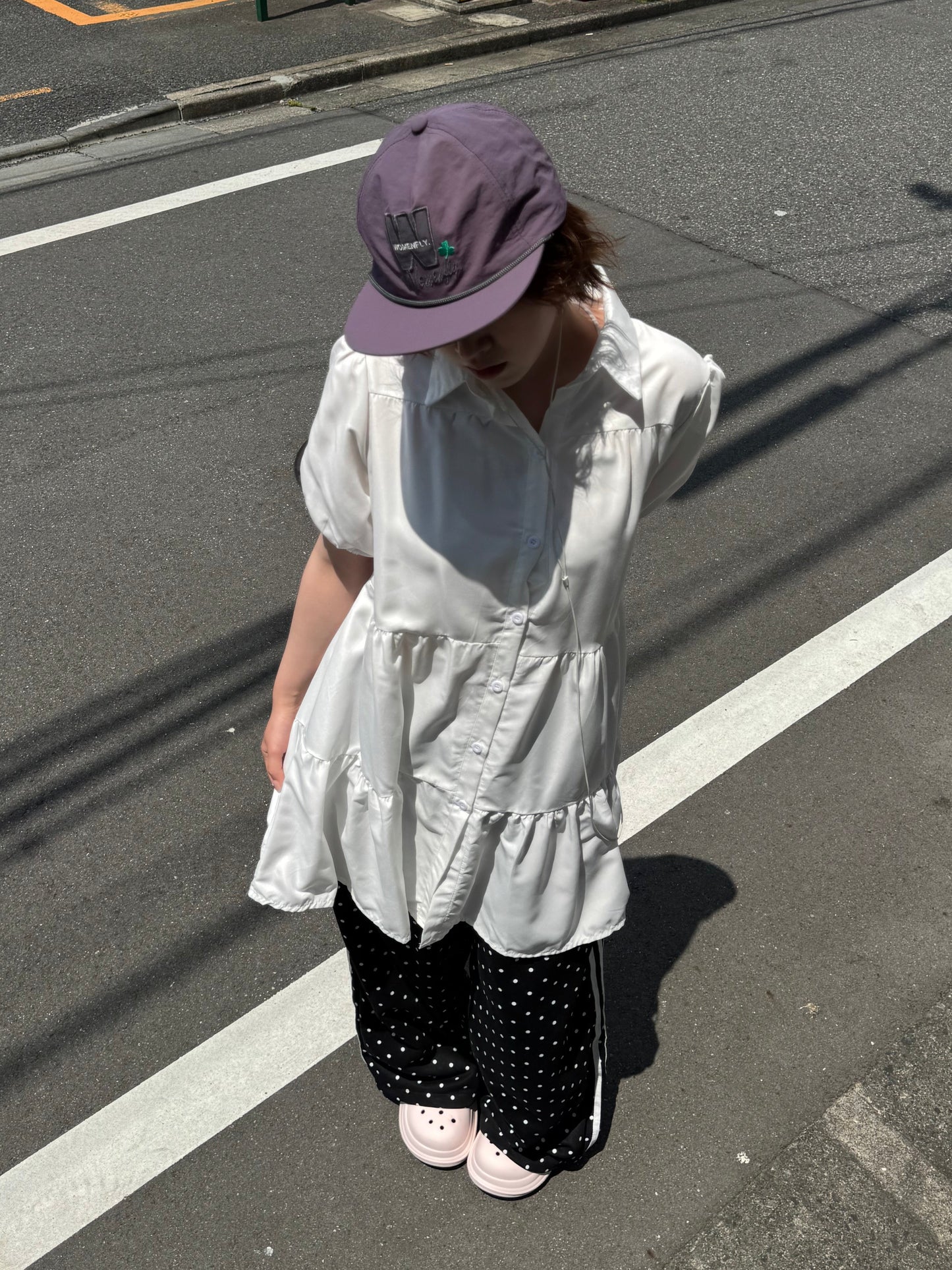 ギャザーシャツワンピース DPB91172