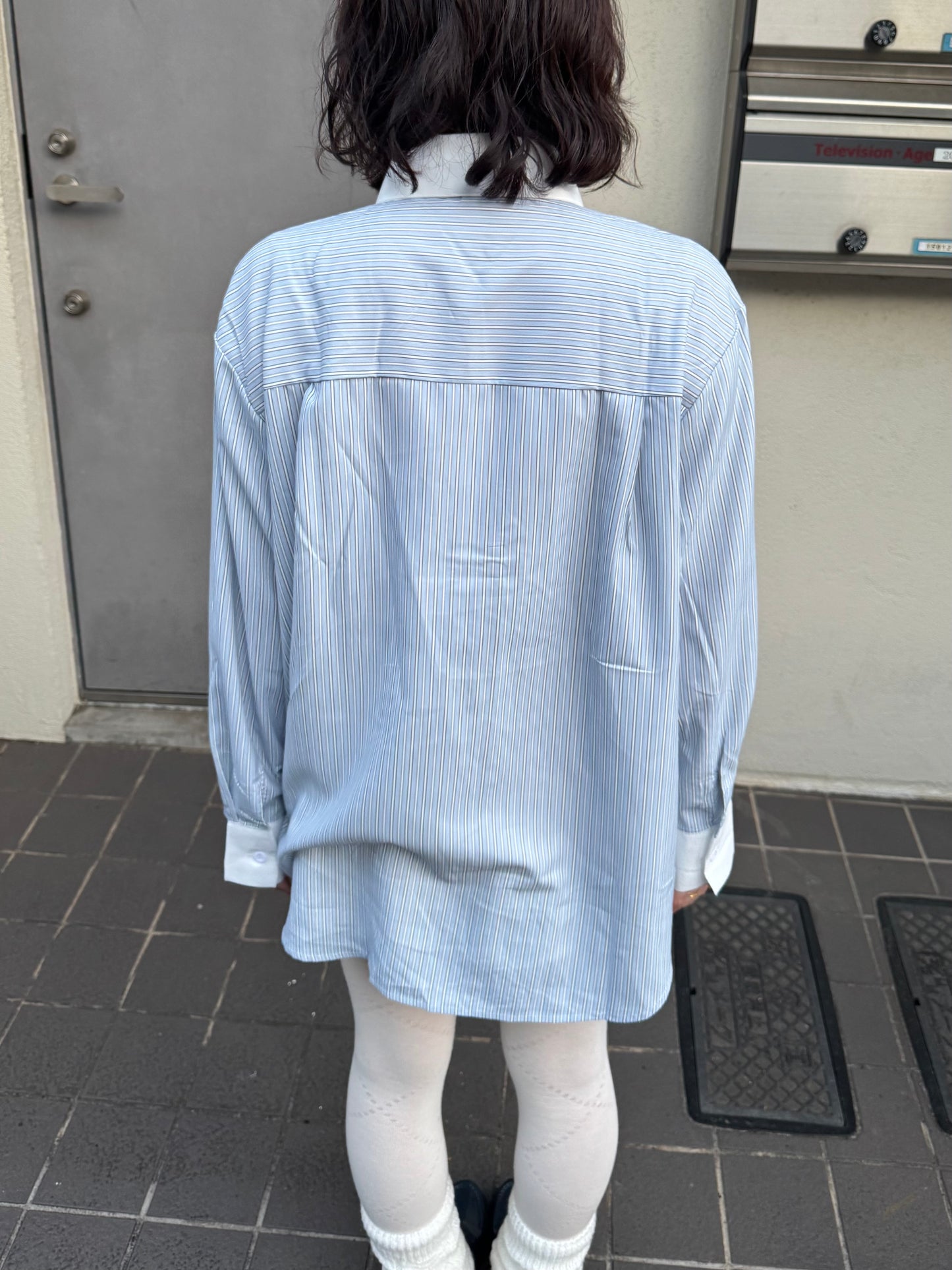 ローズストライプボウタイシャツ DPC03031