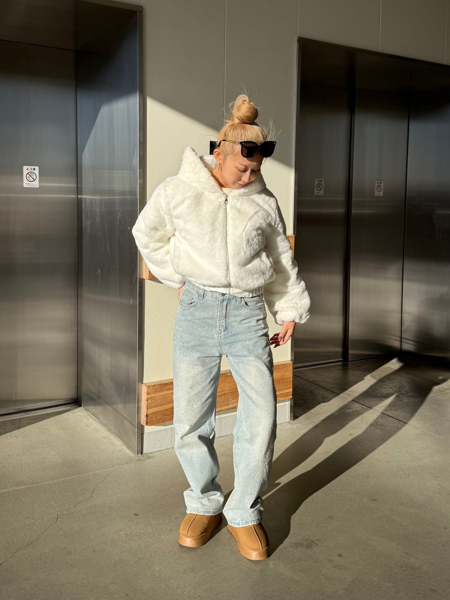 フード付きファージャケット DPB73491