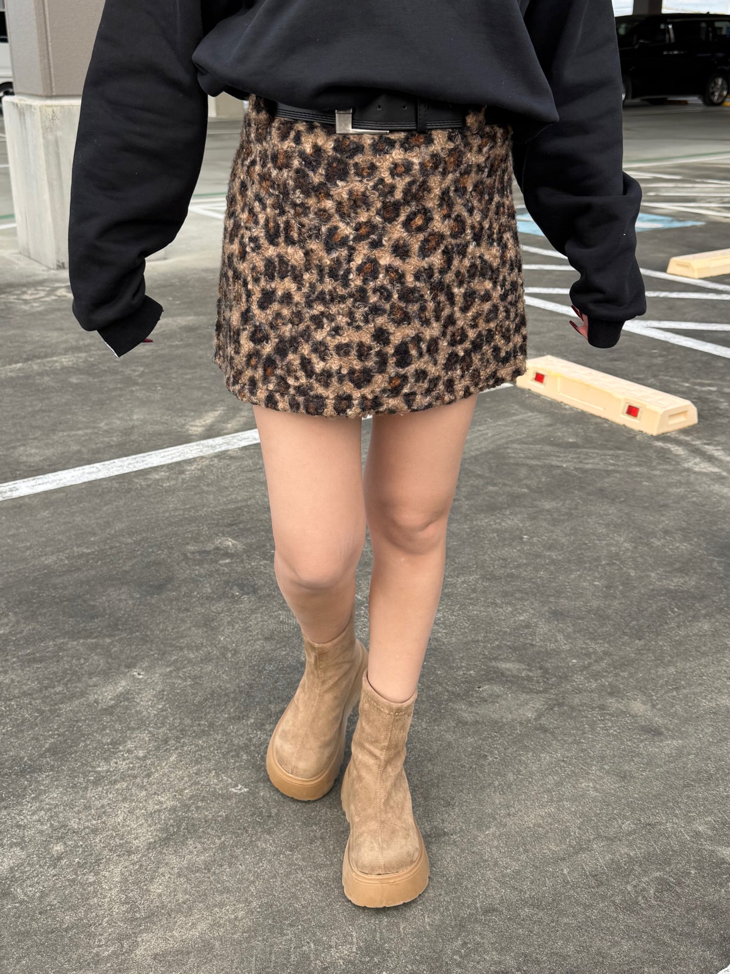 レオパードボアミニスカート DPB73536