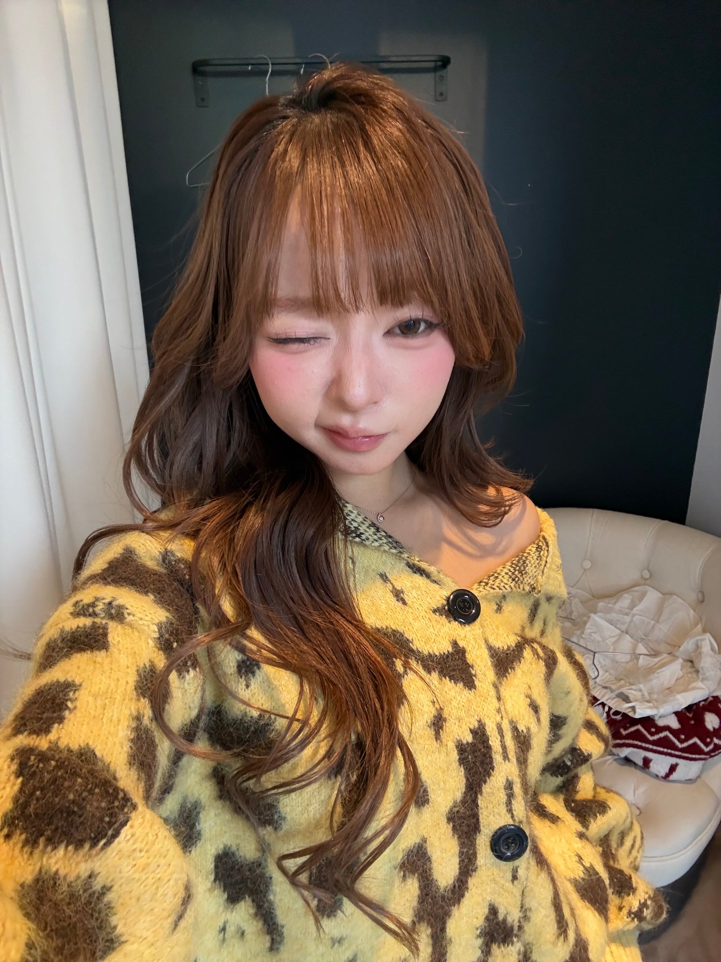 レオパードハイネックカーディガン DPB86181