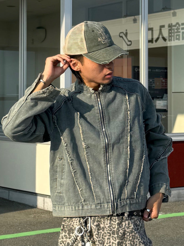 ラインデニムジップパーカー DPB90055