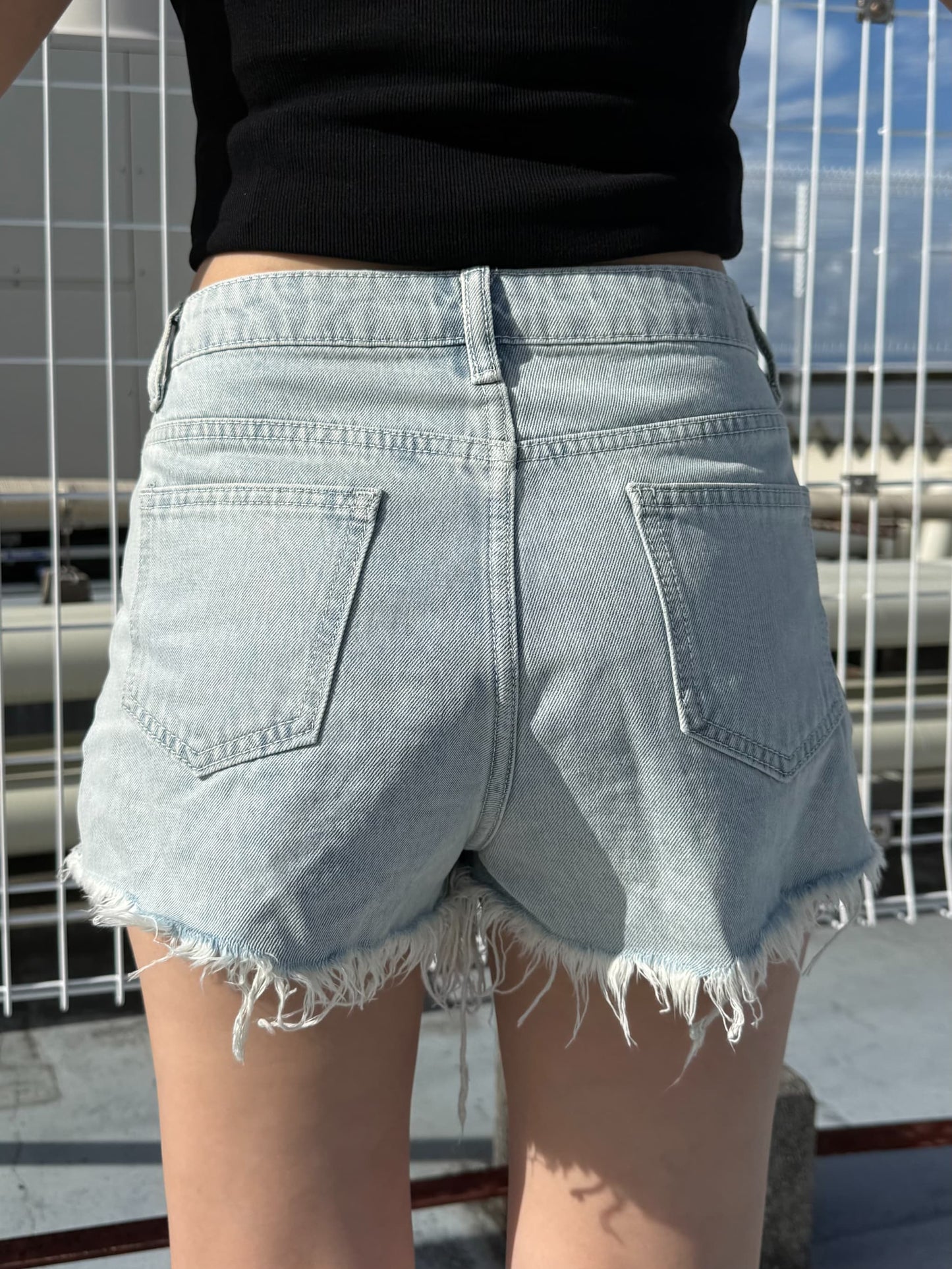 【即納】ダメージストーンミニショートパンツ DPB73664S