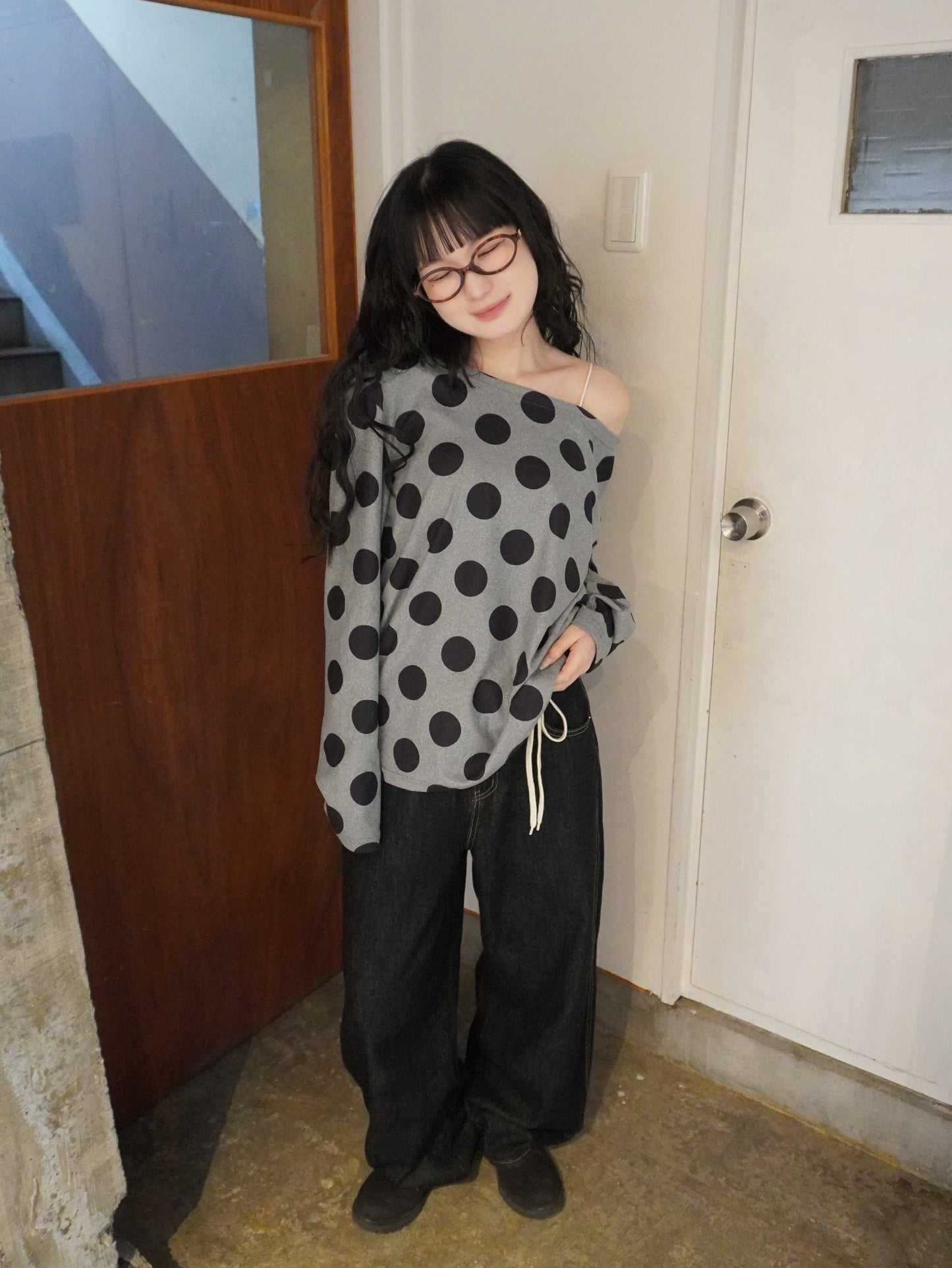 バックベルトデニムパンツ DPB85475
