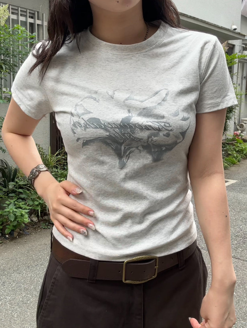 ニュアンスプリントTシャツ DPB89019
