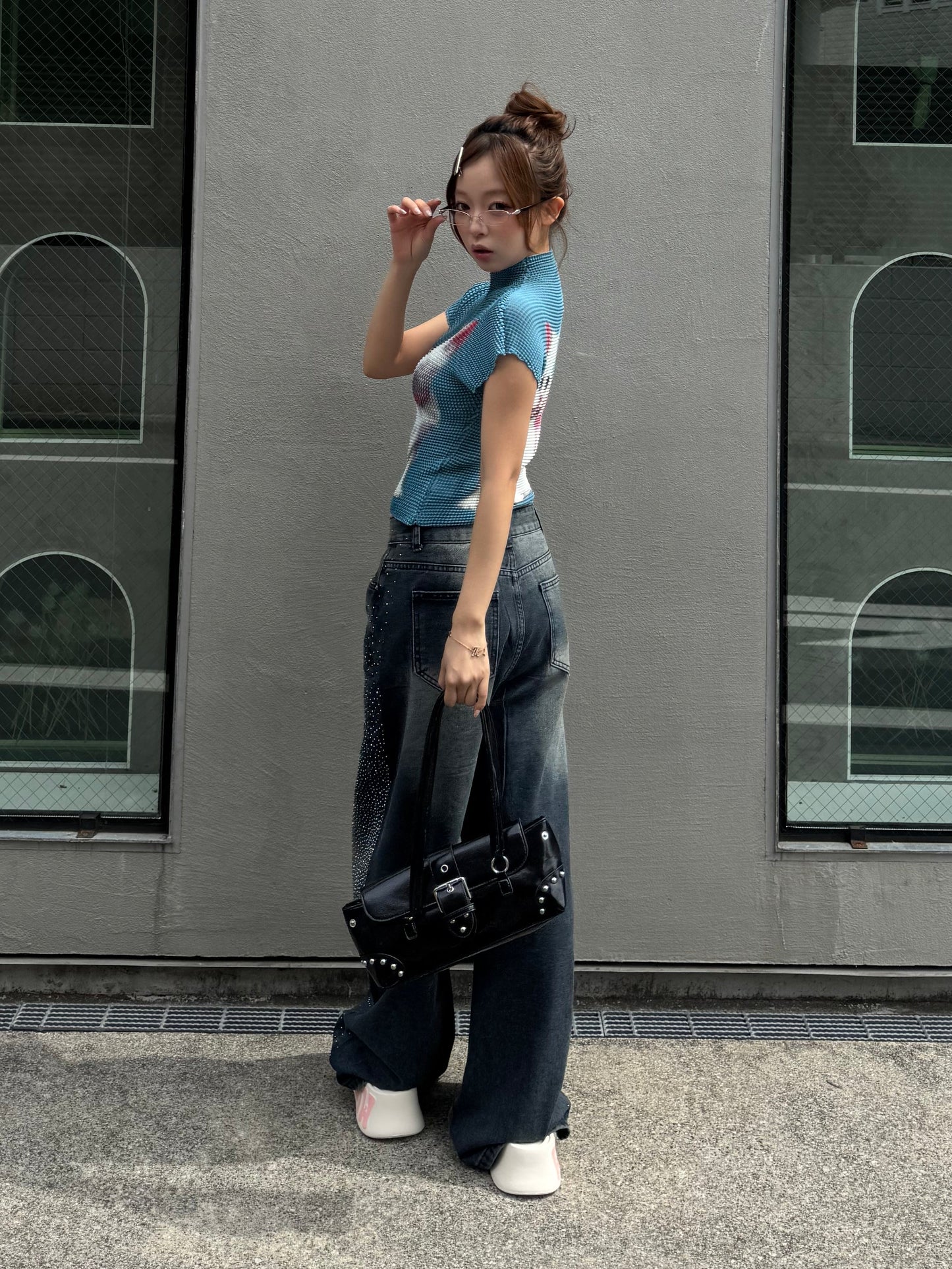 ラメウォッシュデニムパンツ DPB86245