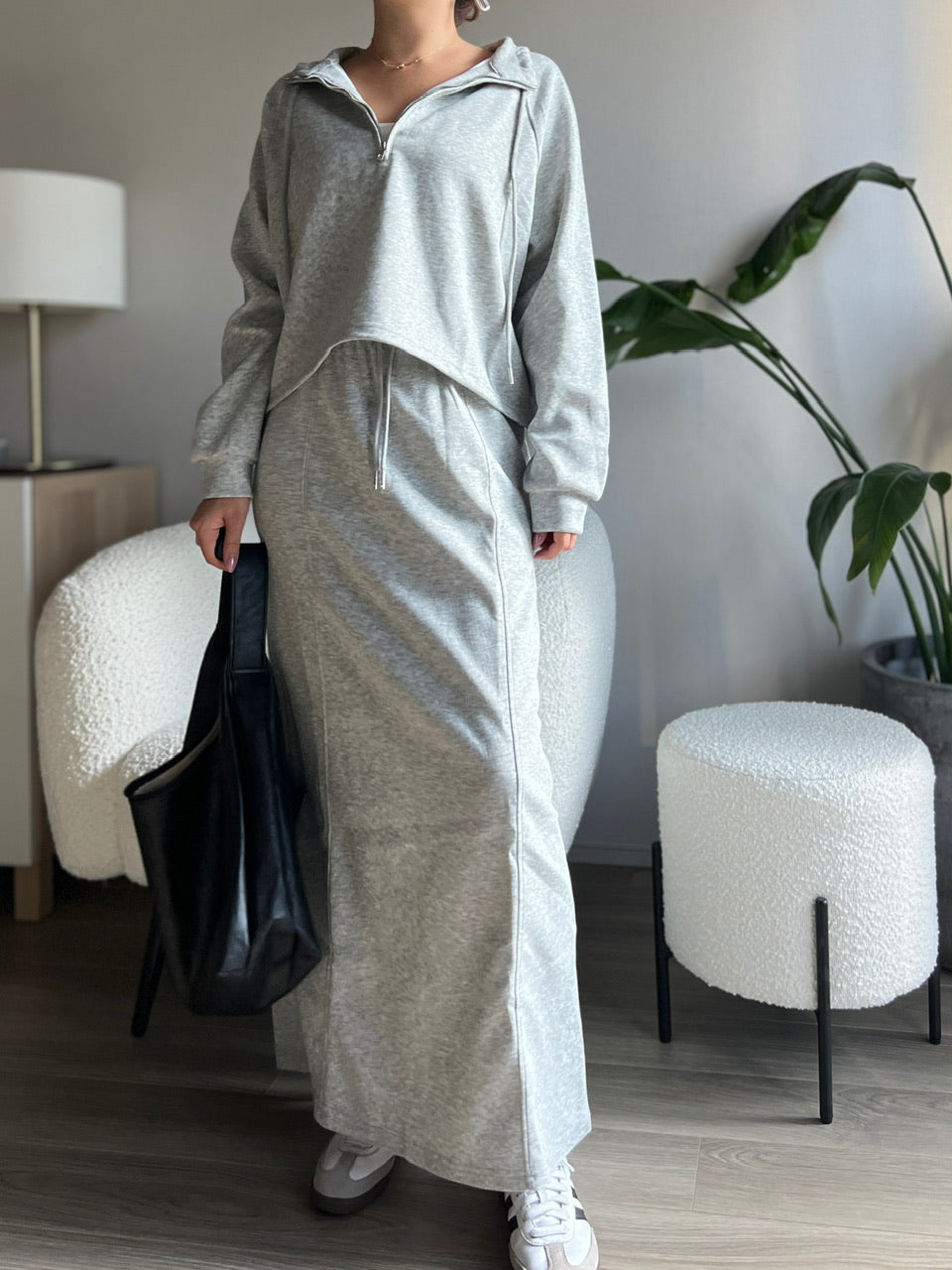 スタンドカラースウェットパーカー DPB56327