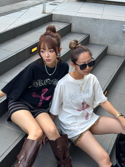 【即納】クロスストーンオーバーサイズTシャツ DPB73666S