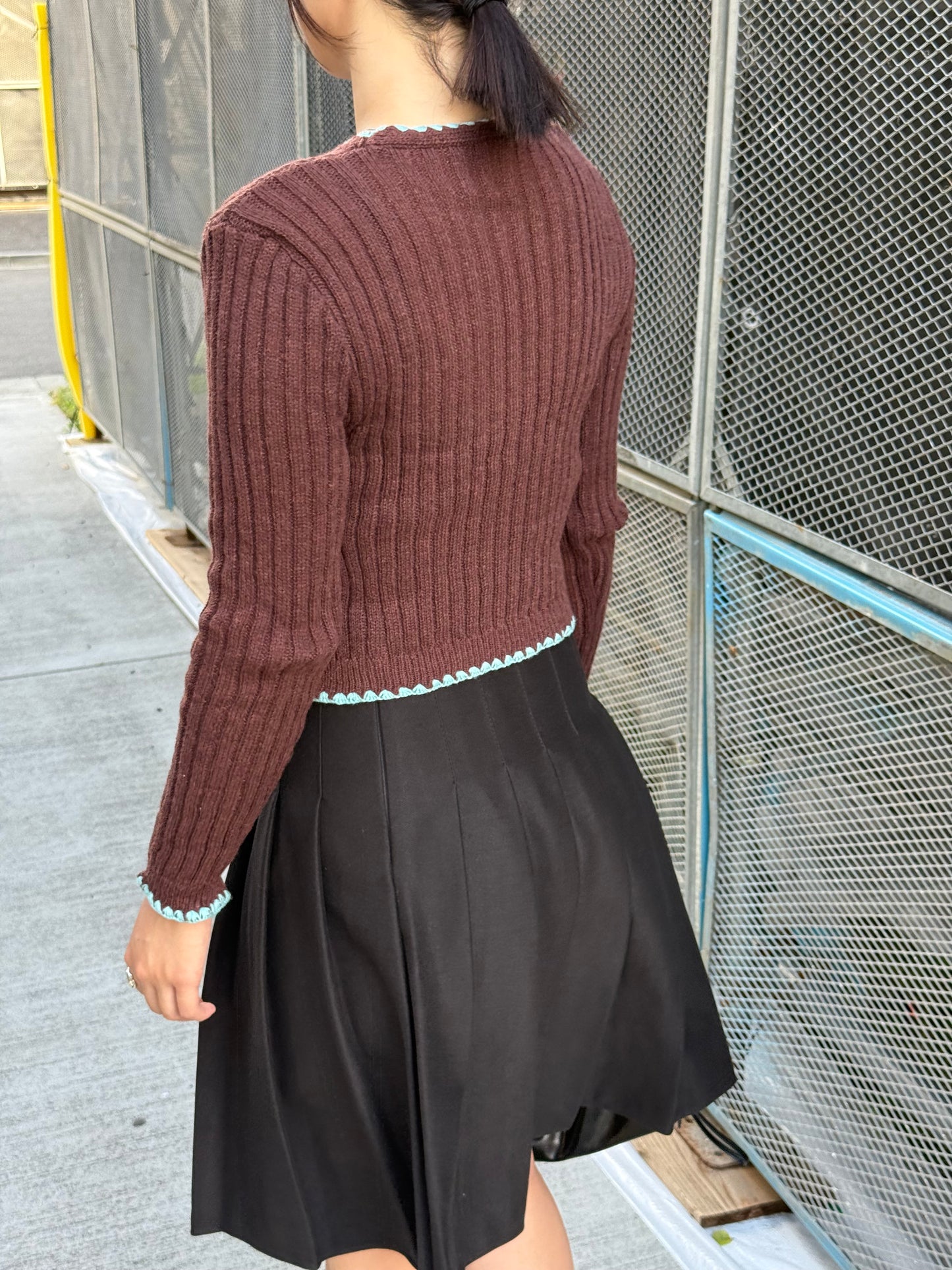 バイカラーニットトップス DPB93014