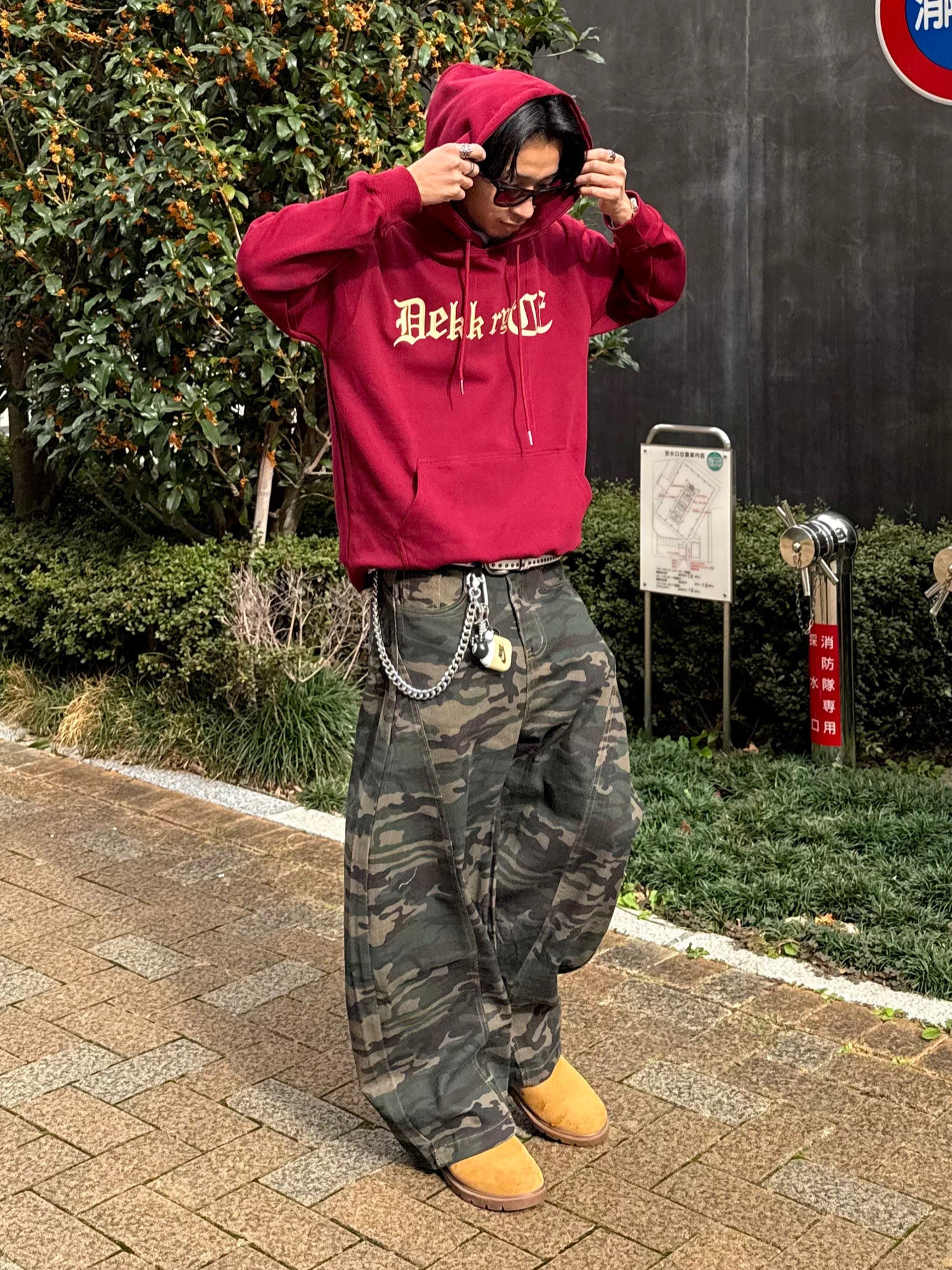 カモフラワイドデニムパンツ DPB90085