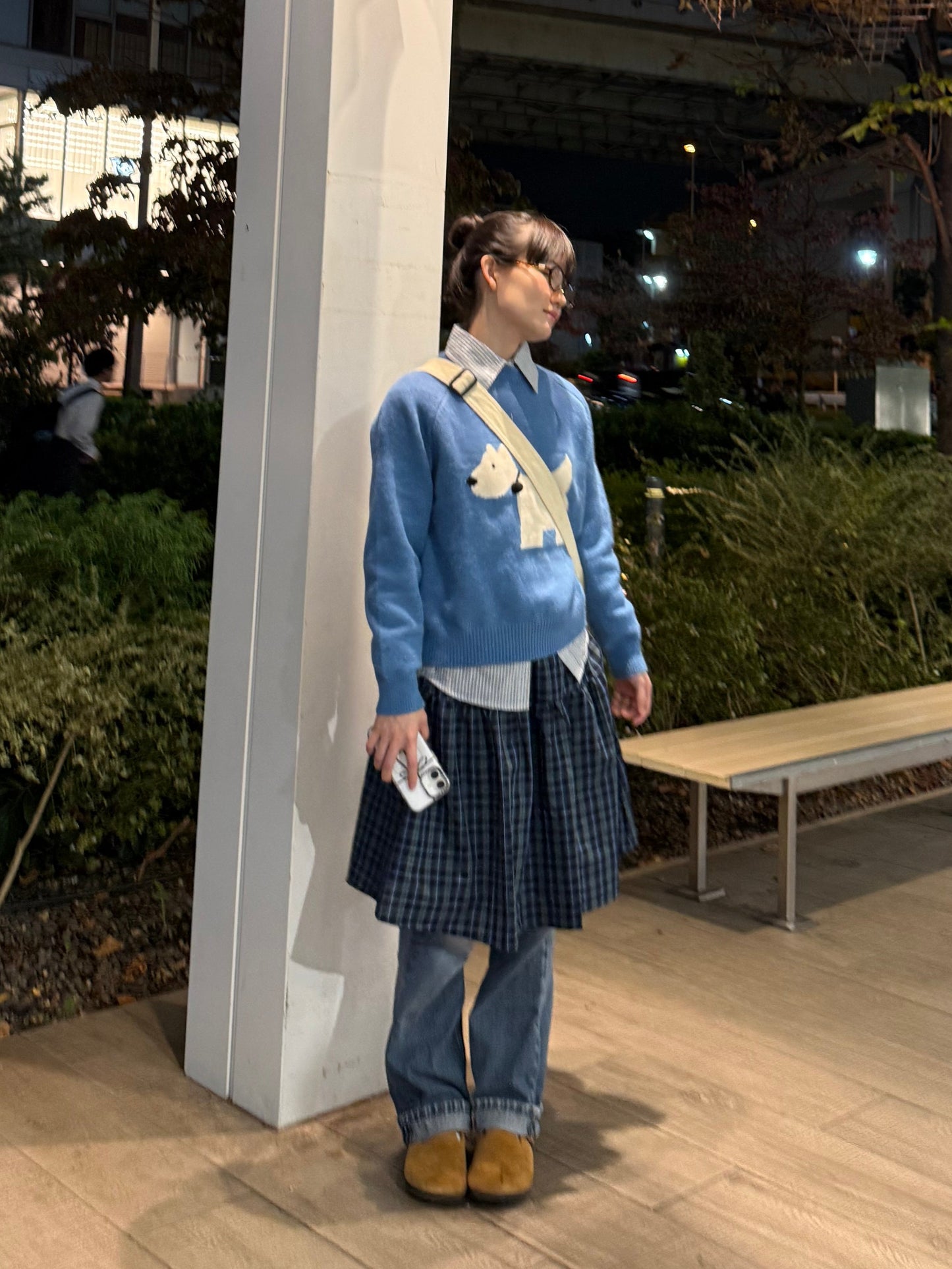 Aラインチェックスカート DPA43682