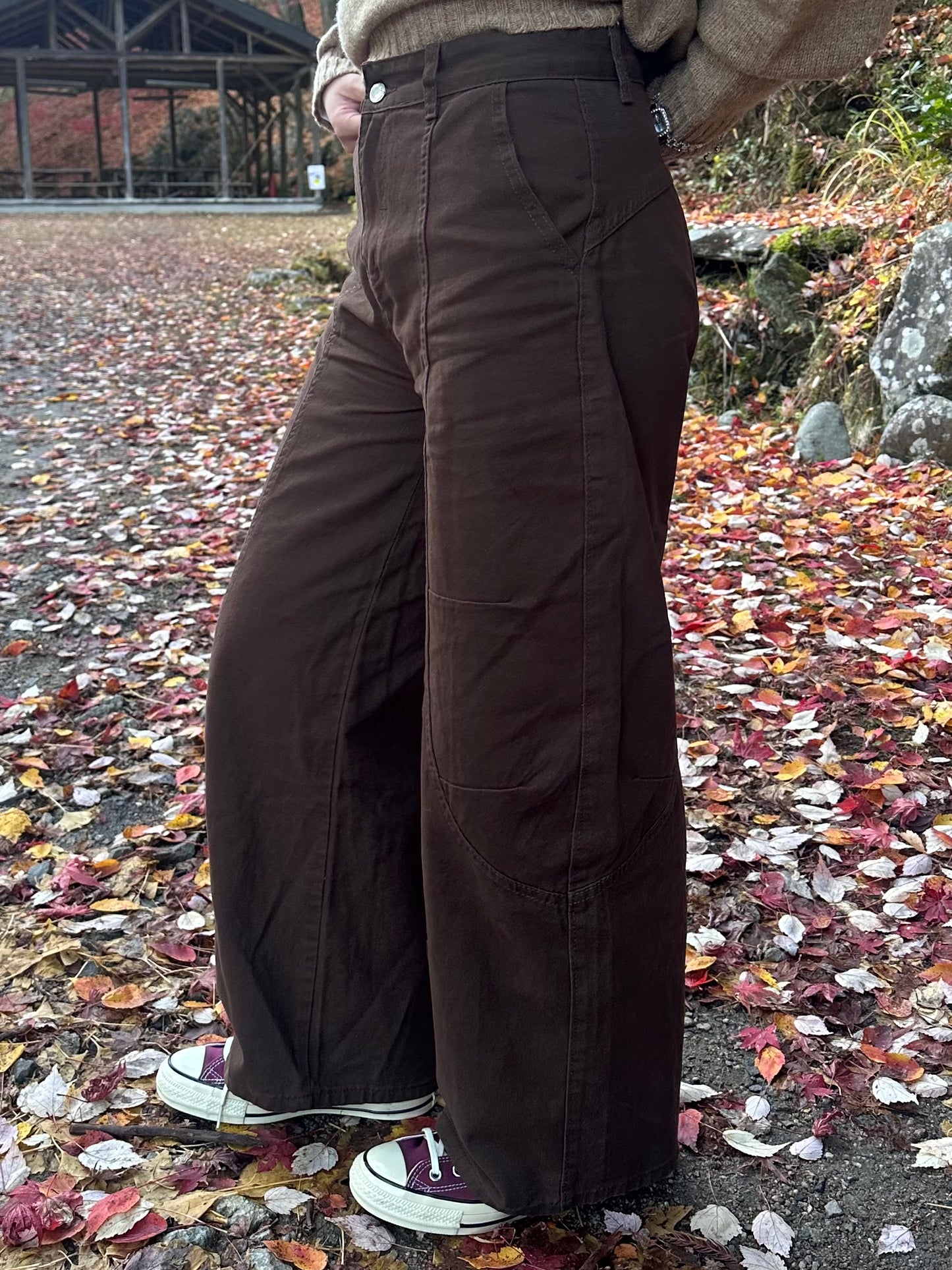 ステッチデザインブラウンパンツ DPB95069