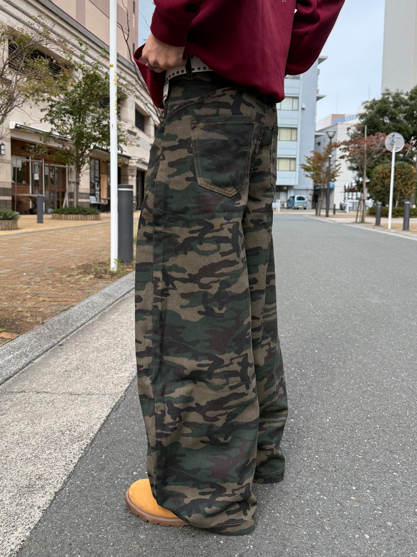 カモフラワイドデニムパンツ DPB90085