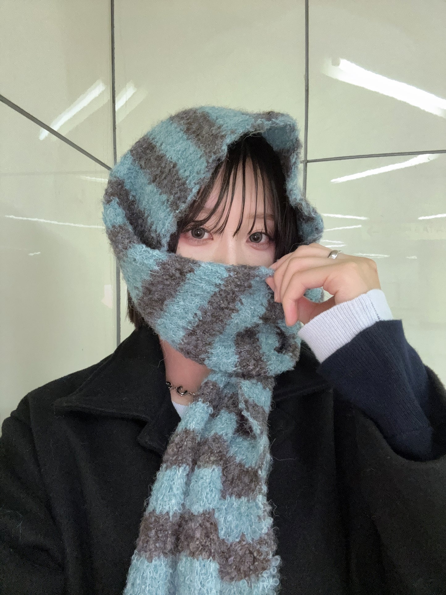 ボーダーニットマフラー DPB93057