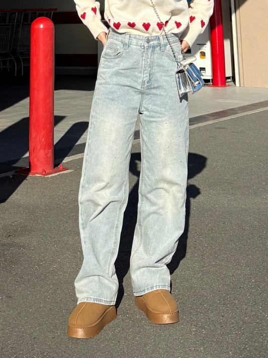 ストーンハイウエストデニムパンツ DPB73515