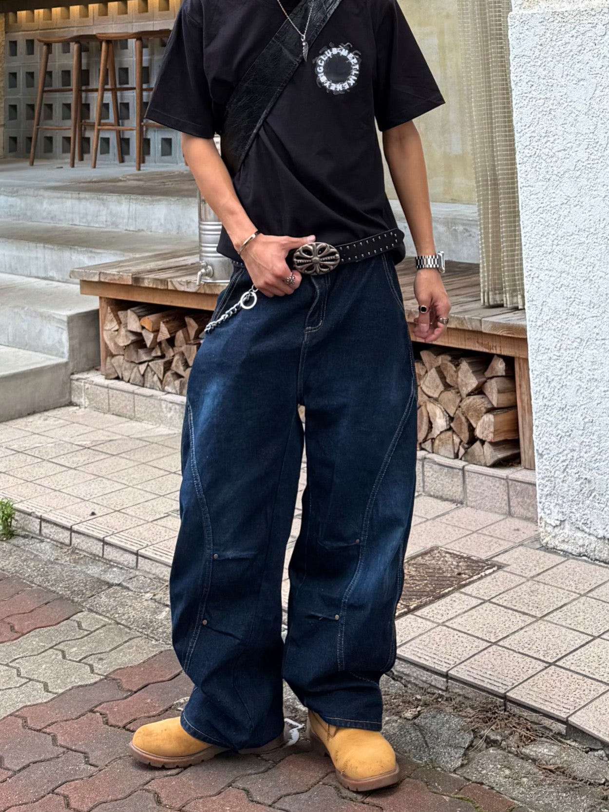 カーブラインワイドデニムパンツ DPB90008