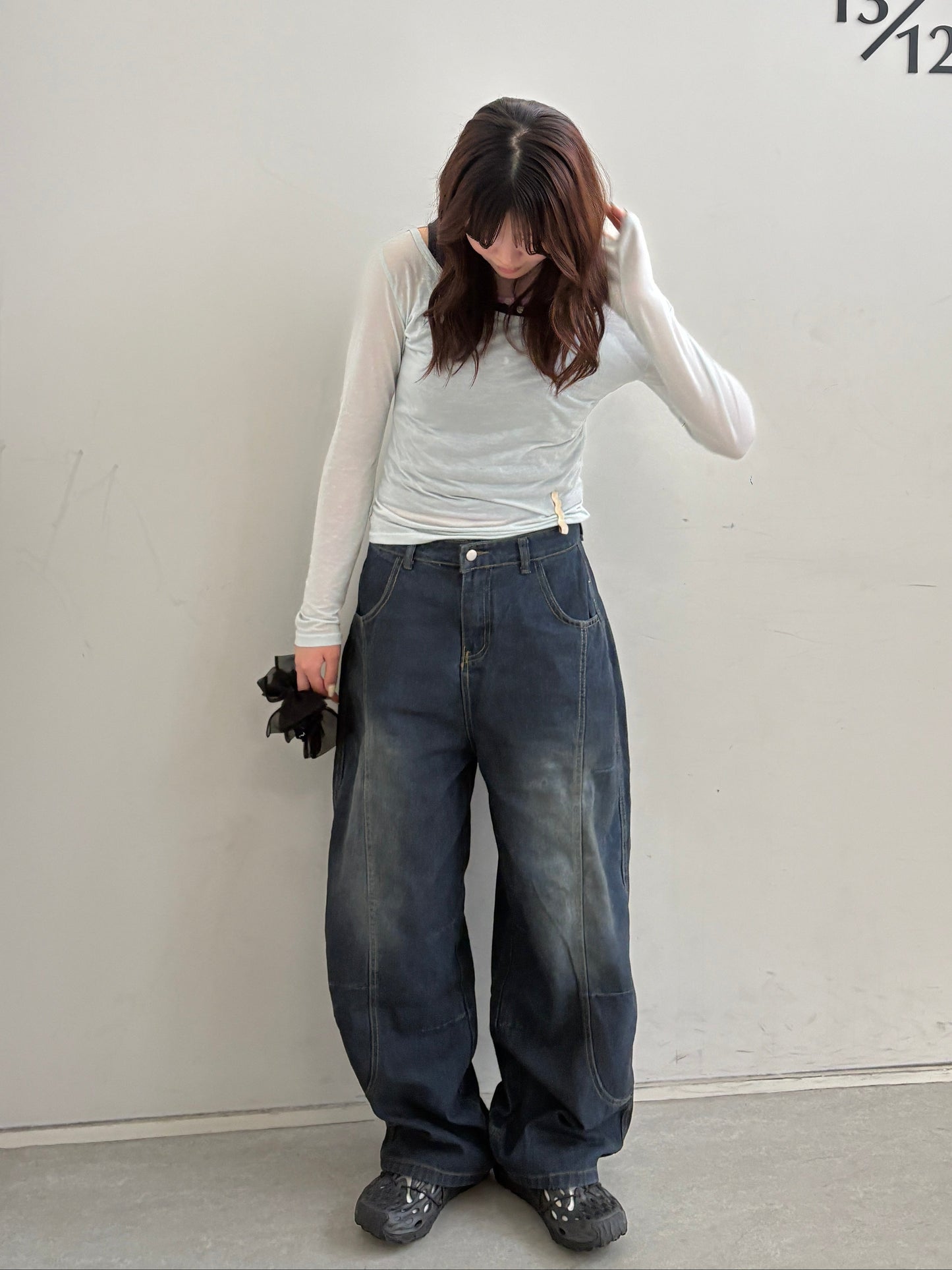 ワイドレッグカーブパンツ DPC08053