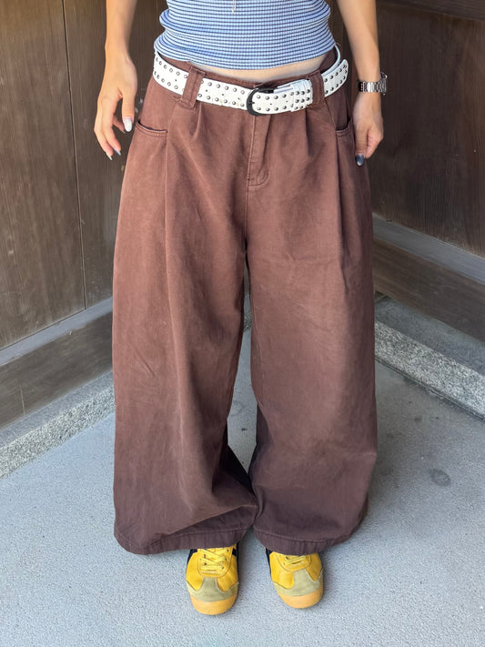 ブラウンワイドパンツ DPC07032