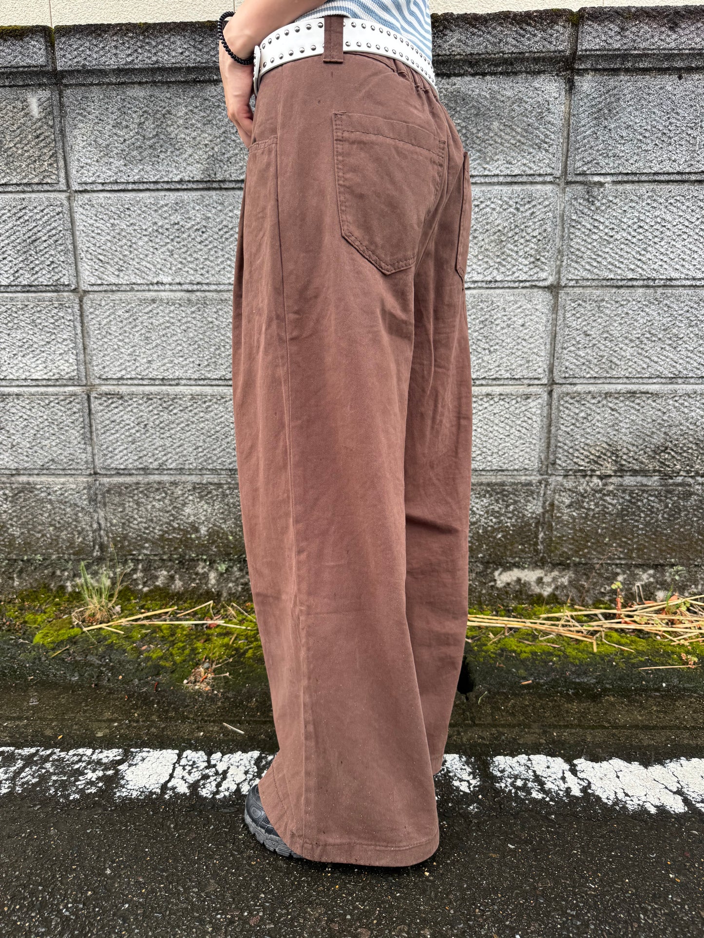 ブラウンワイドパンツ DPC07032