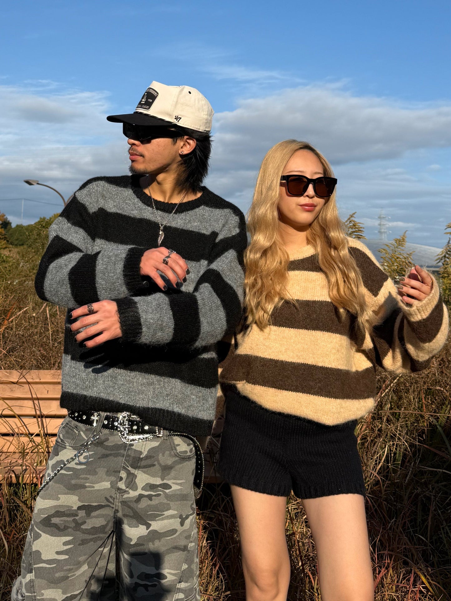 ボーダニットトップス DPB73526