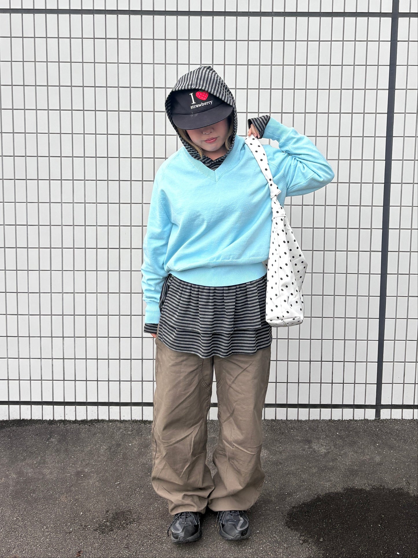 フリルストライプフーディー DPB97047