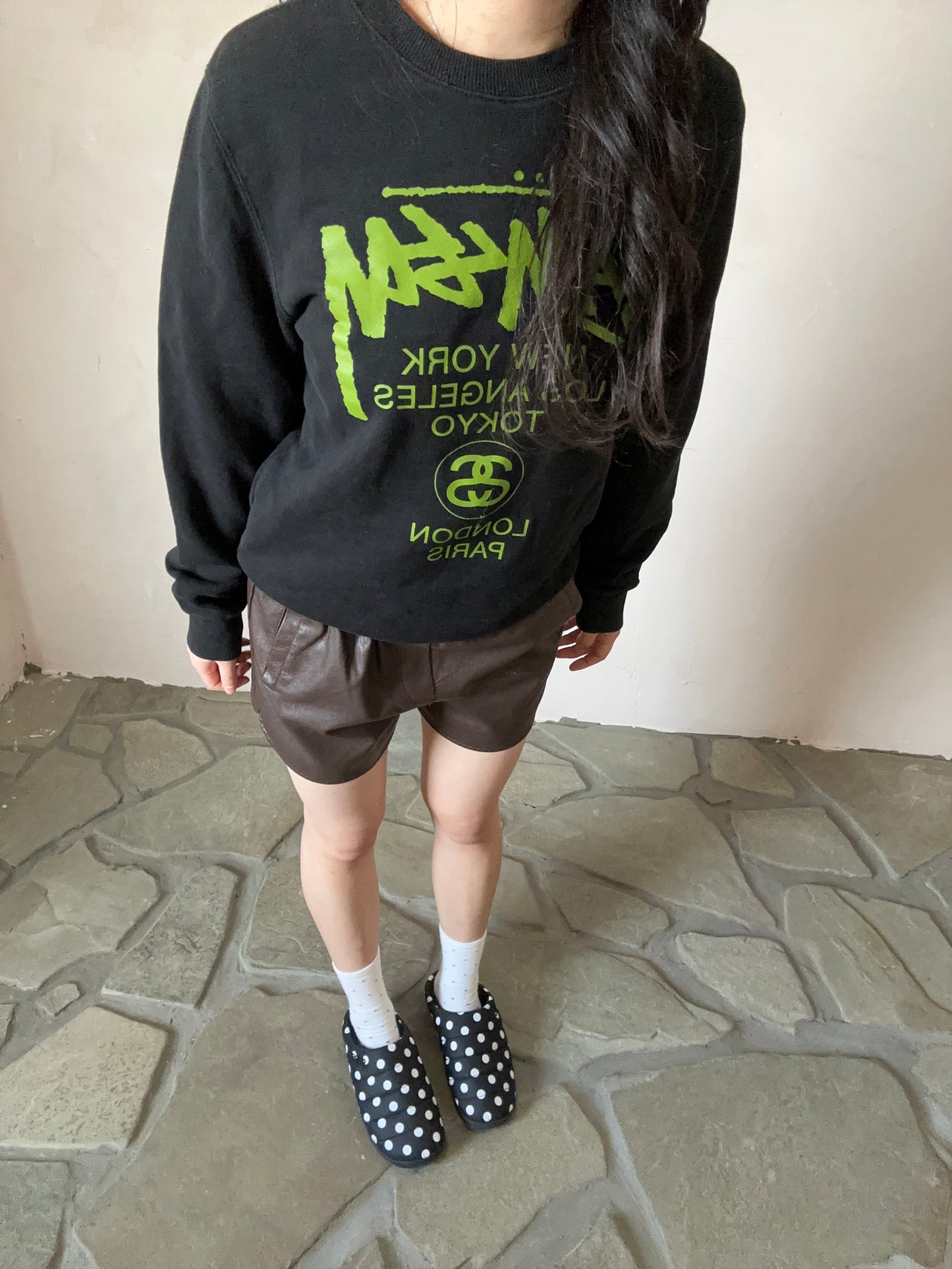 レザーライクショートパンツ DPB95063