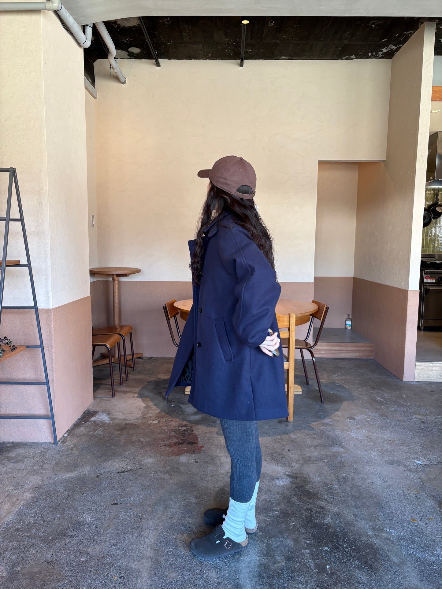 ミディアムステンカラーコート DPB84312