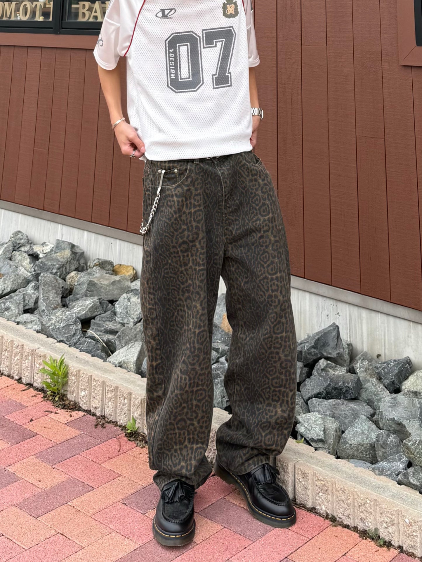 レオパードデニムパンツ DPB90234