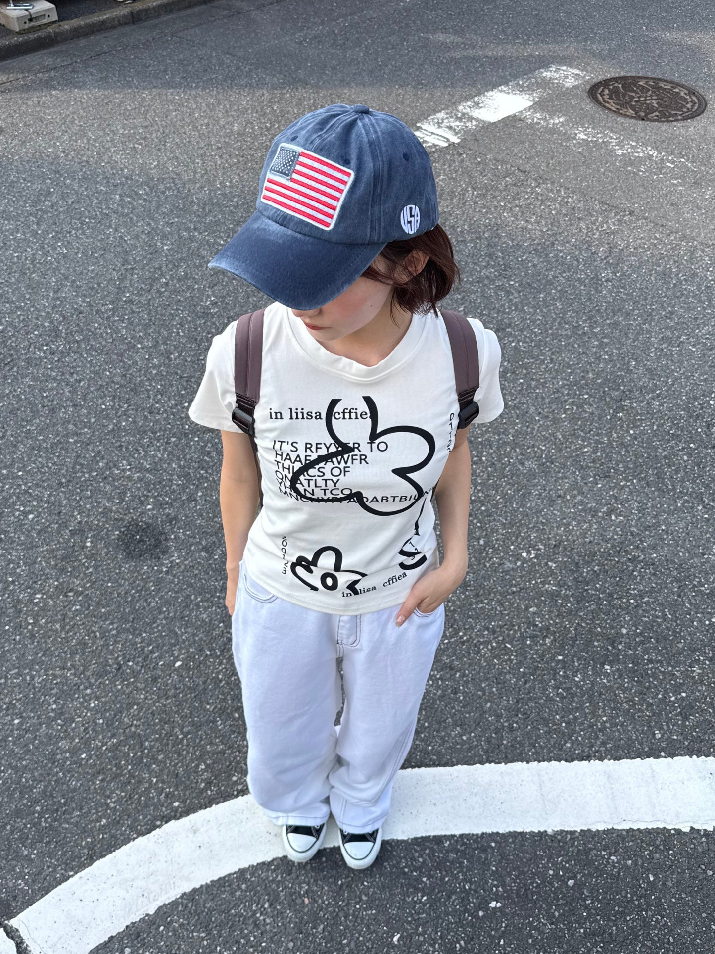 フラワープリントTシャツ DPB91027