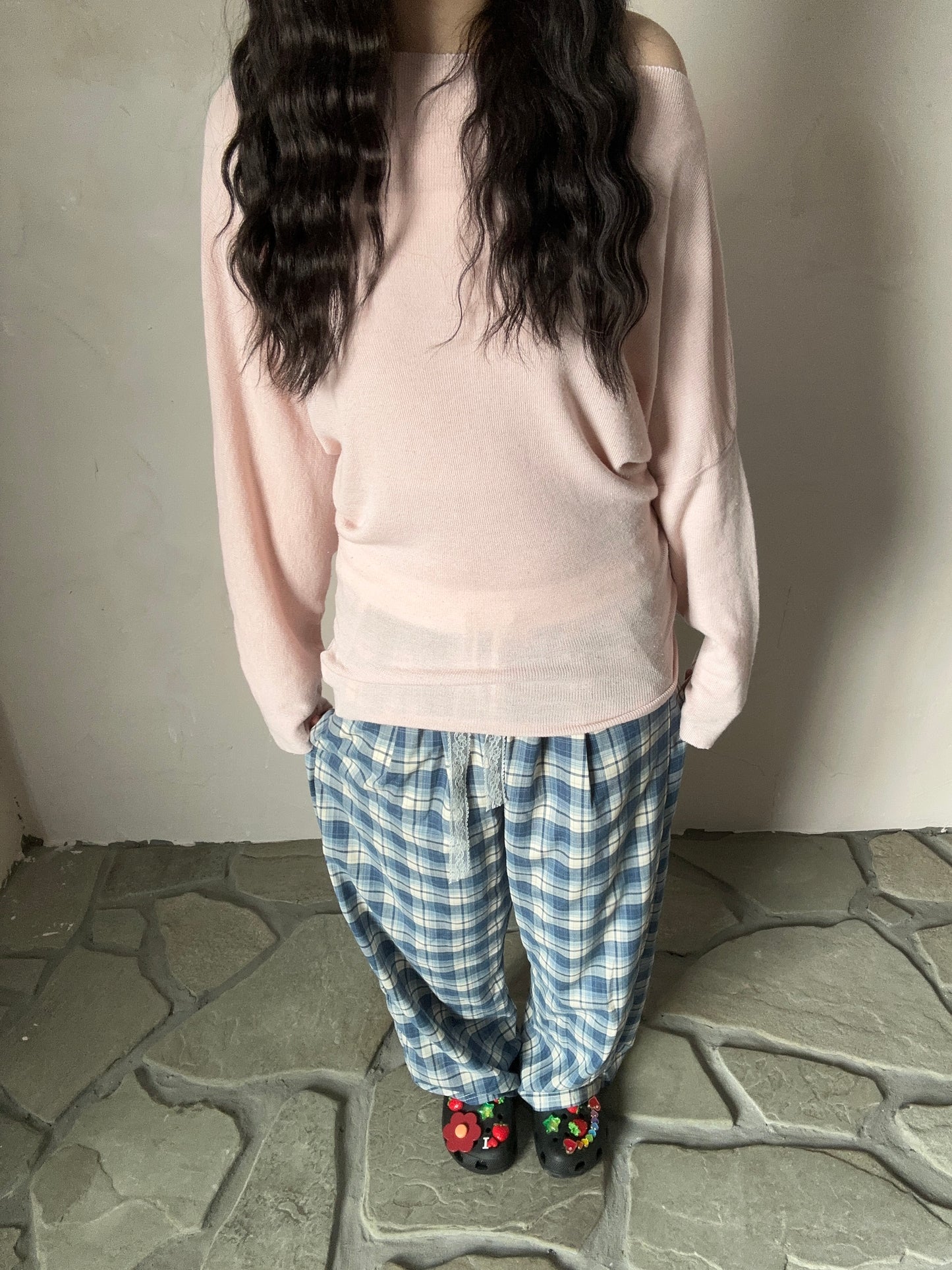 ピンクワンショルカットソー DPB95026