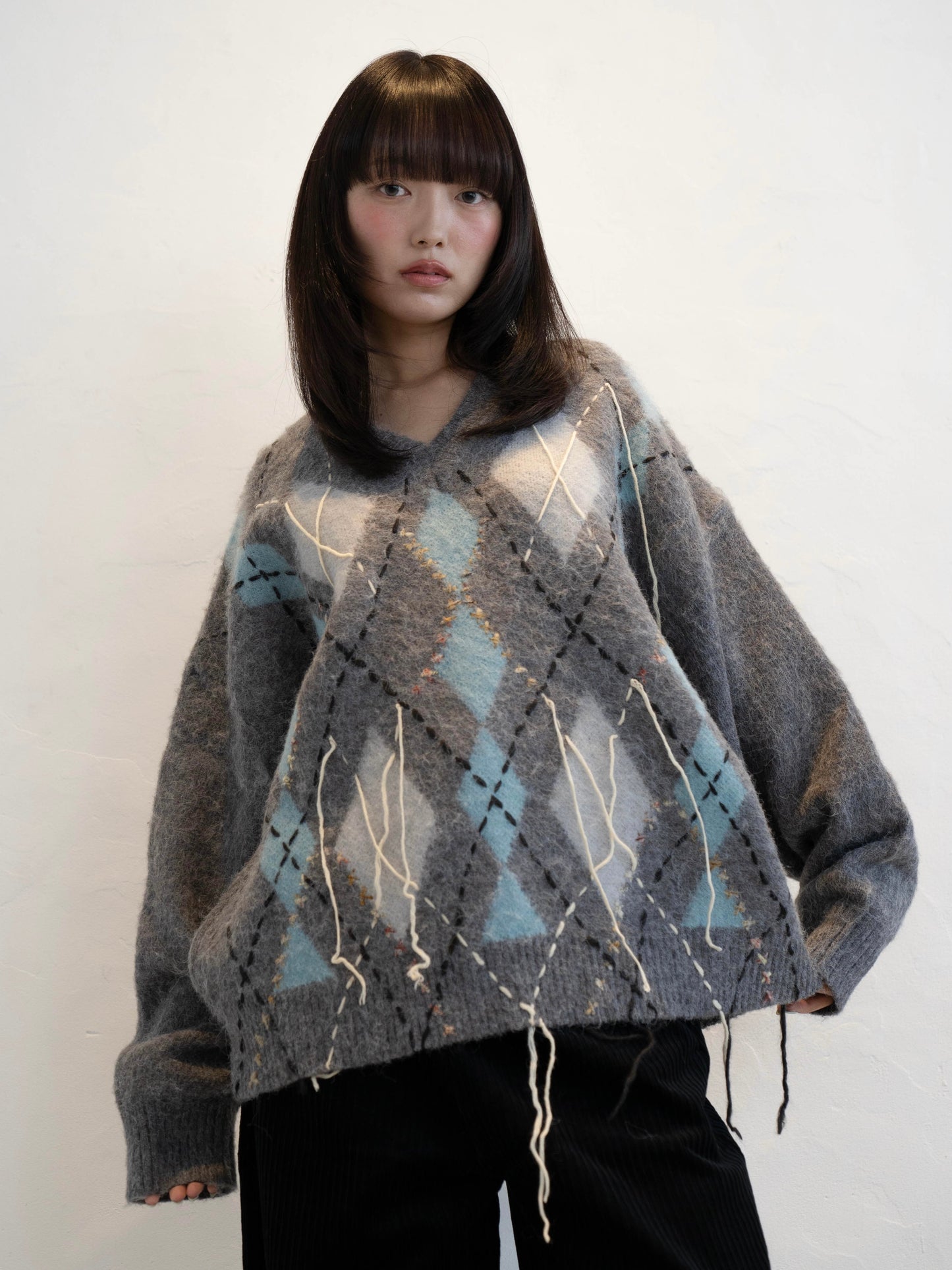 アーガイルチェックニット DPC02012