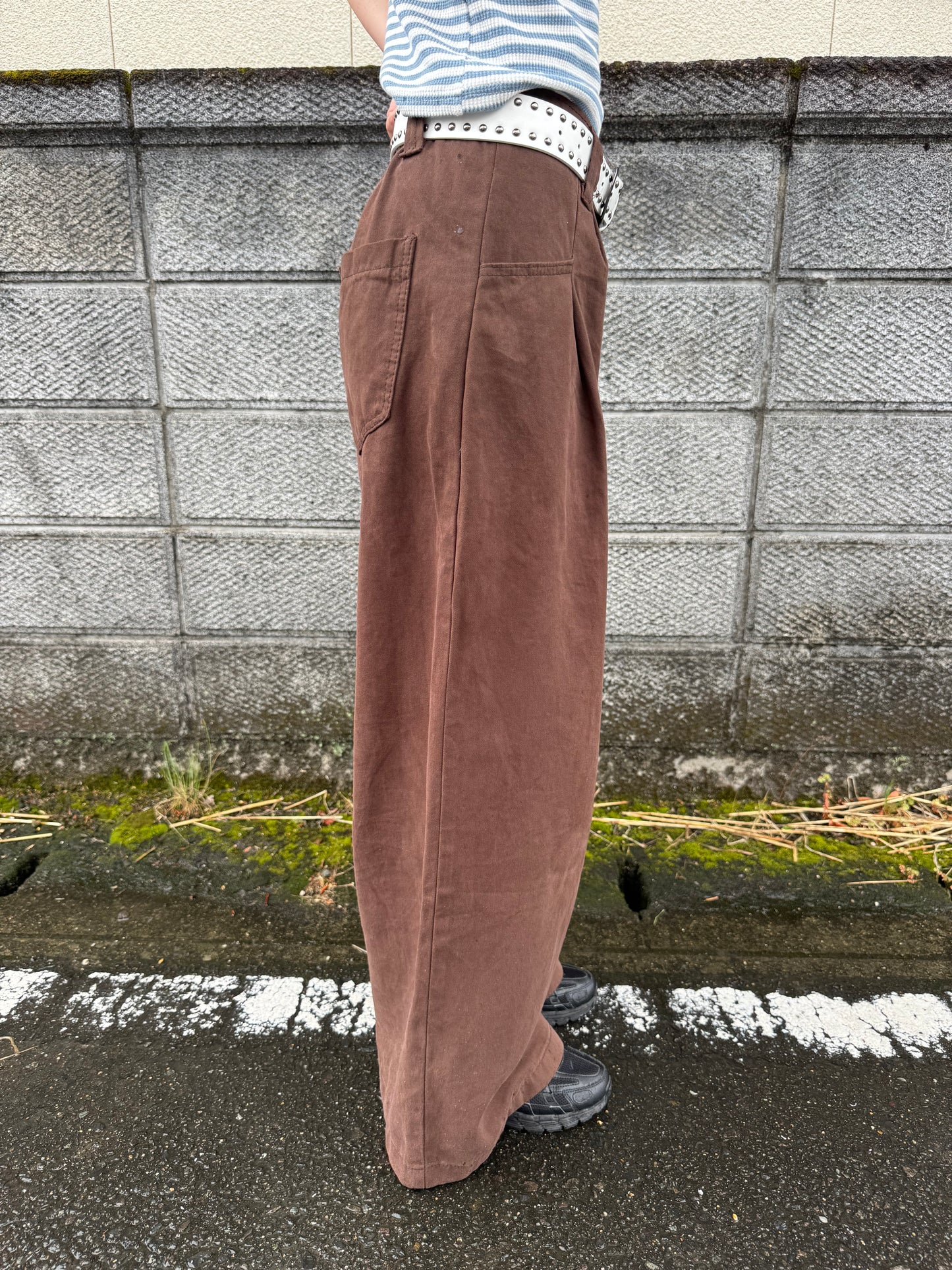 ブラウンワイドパンツ DPC07032