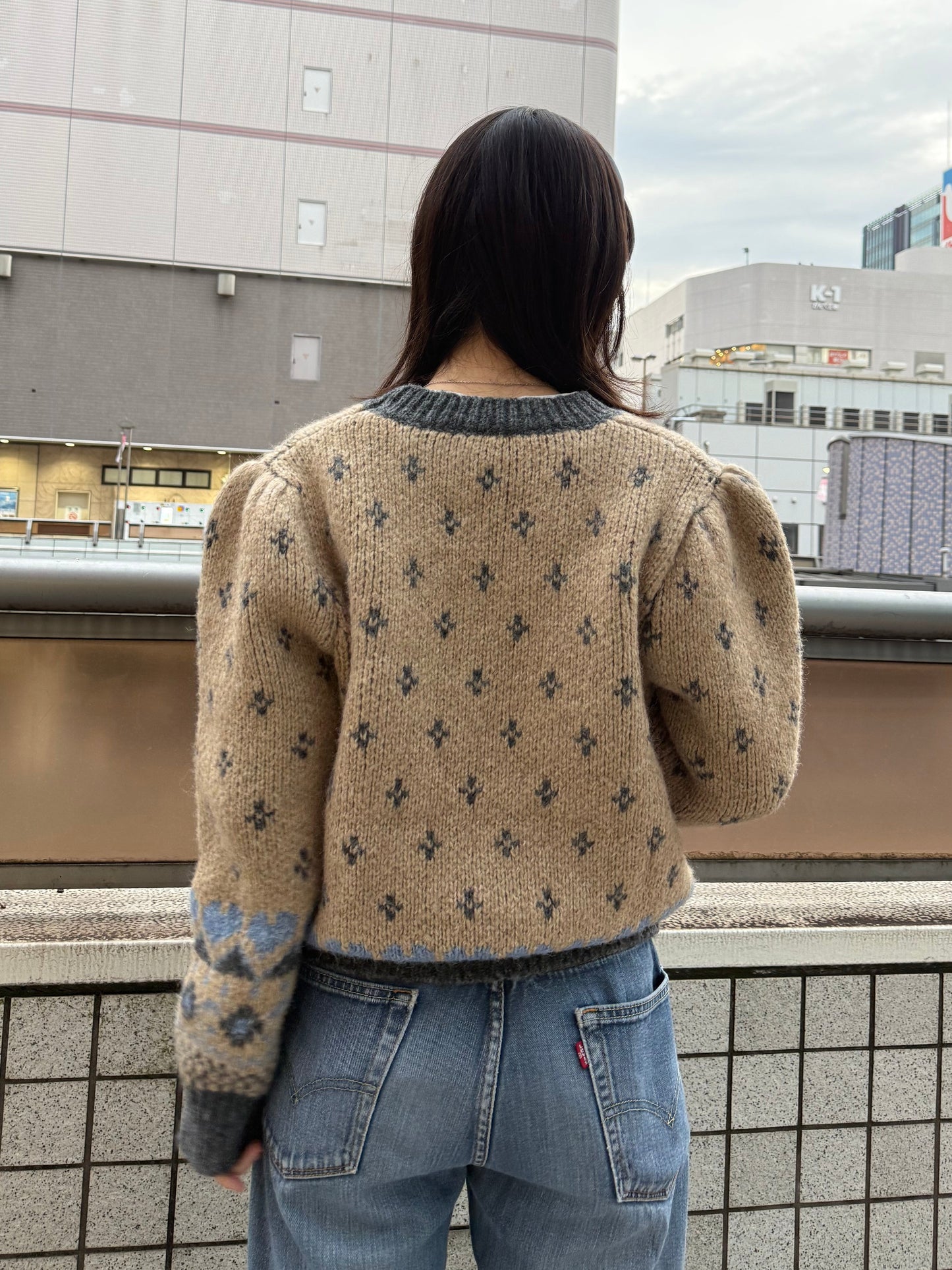 ラウンドネックスクリーンセーター DPA43710