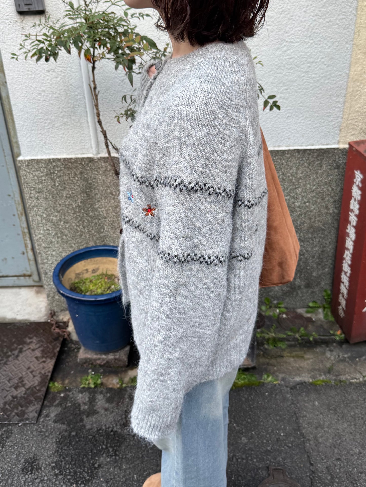 フラワーステッチカーディガン DPC03008