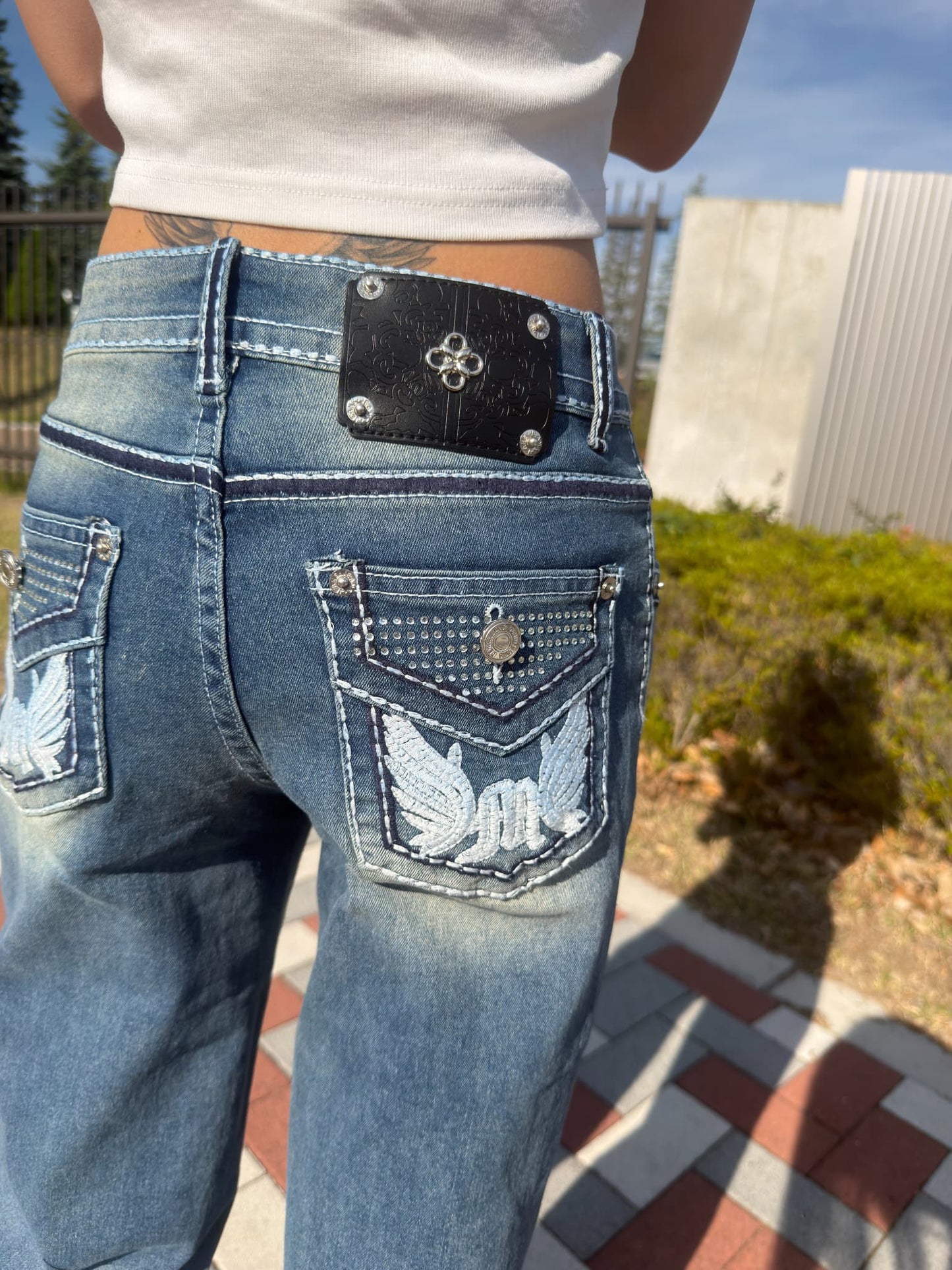バックフェザーデニムパンツ DPB42502