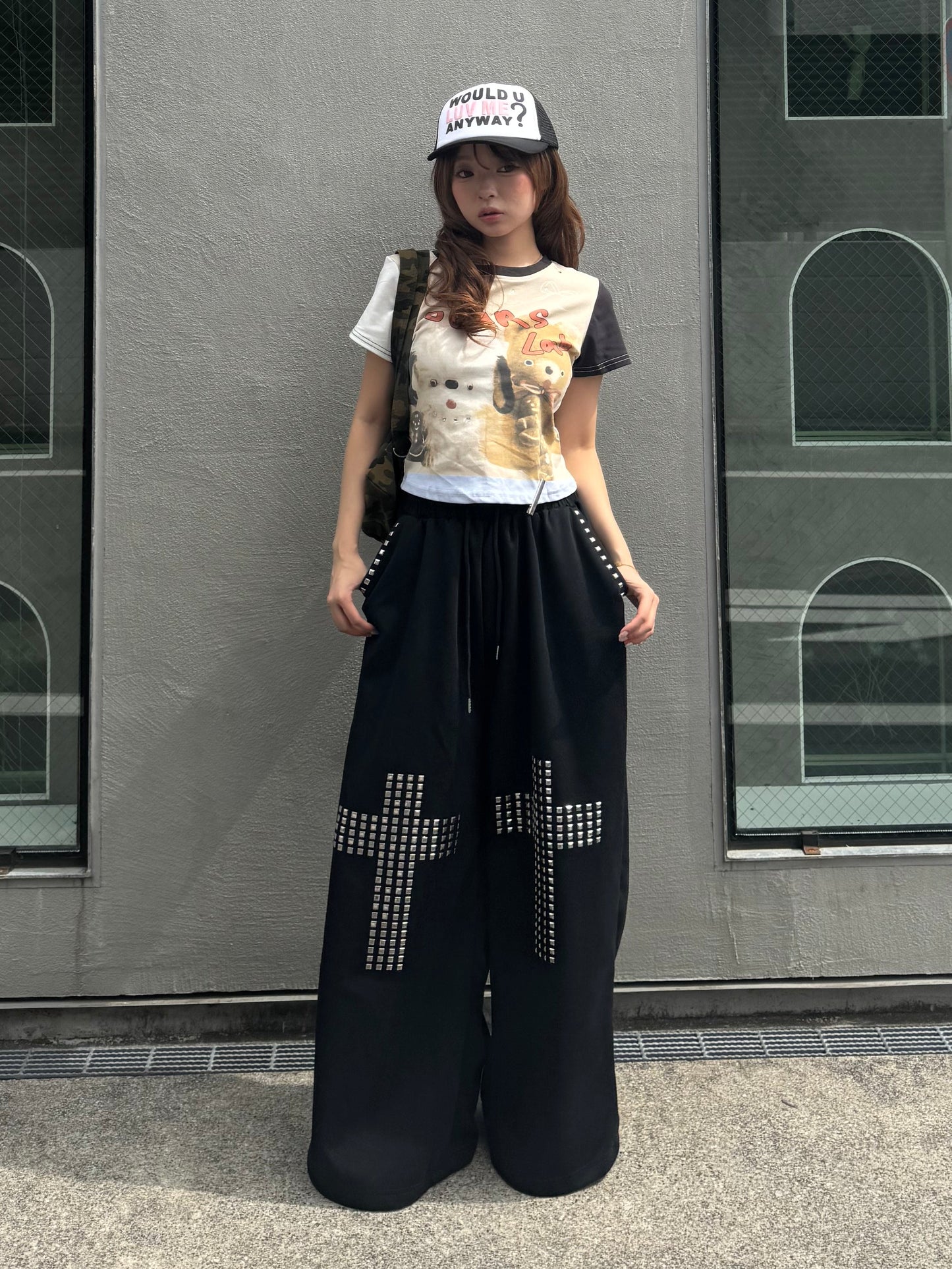クロススタッズスウェットパンツ DPB86244