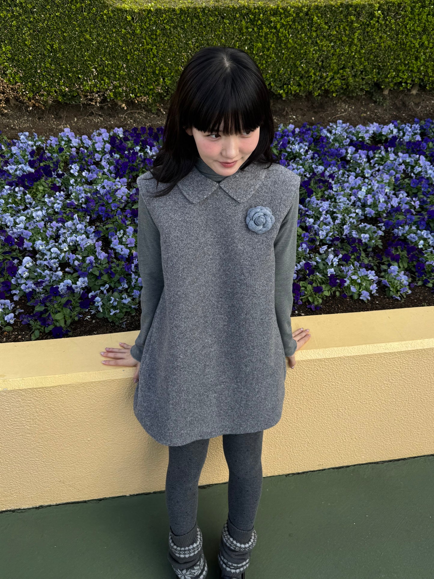 フラワーポイントワンピースセット DPA43726