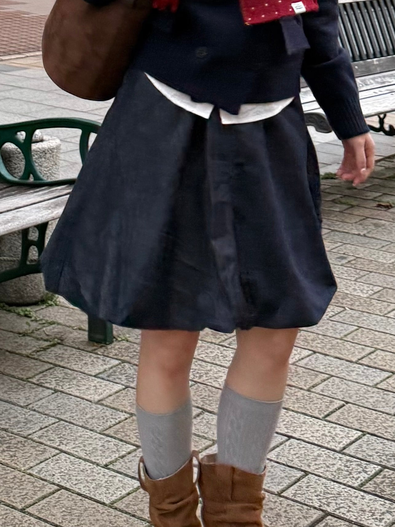 バルーンデニムミディアムスカート DPA43713