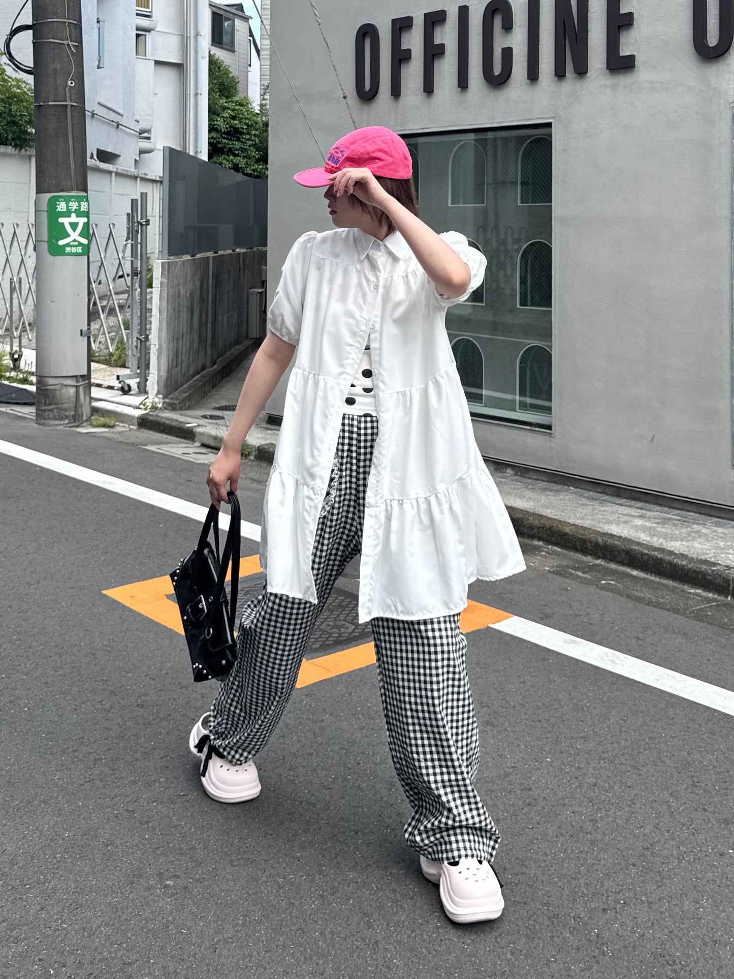 ギャザーシャツワンピース DPB91172