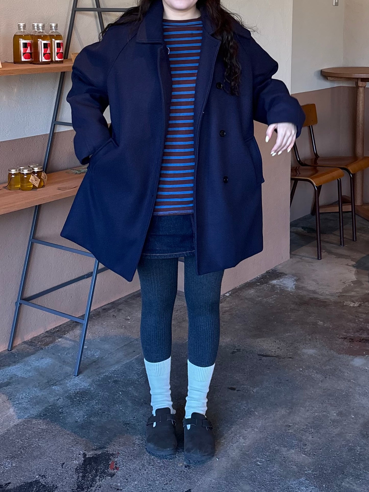 ミディアムステンカラーコート DPB84312